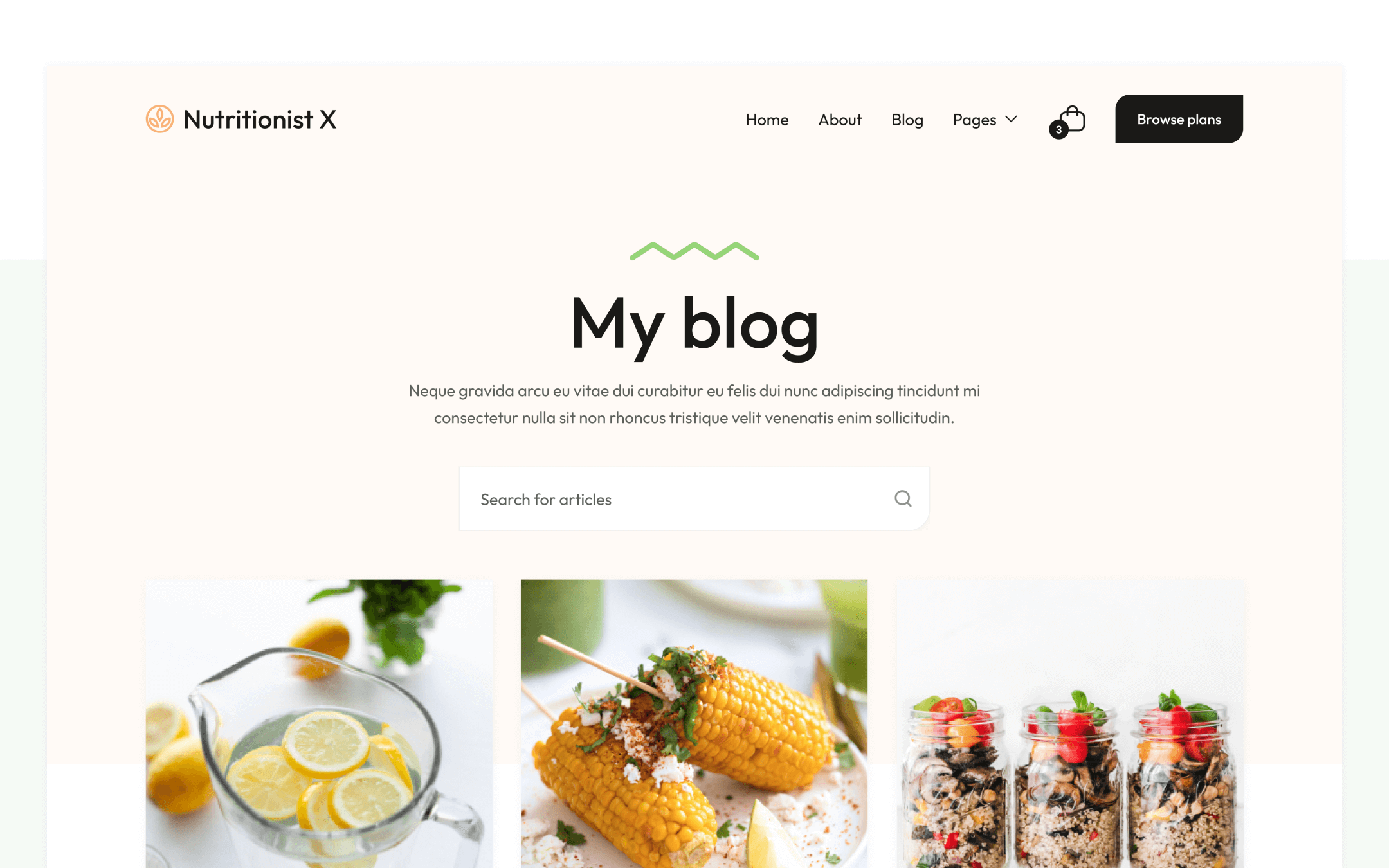 Nutritionist X Template para Webflow