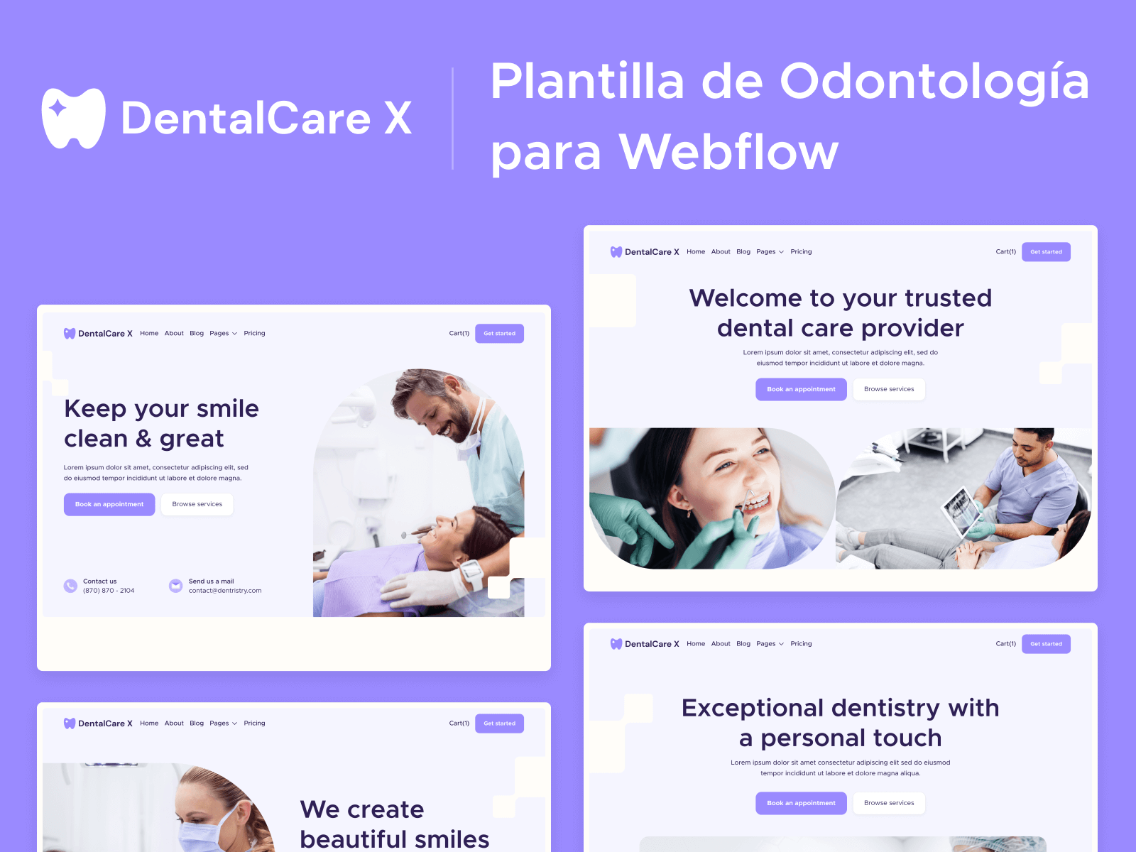 Plantilla de Odontología para Webflow