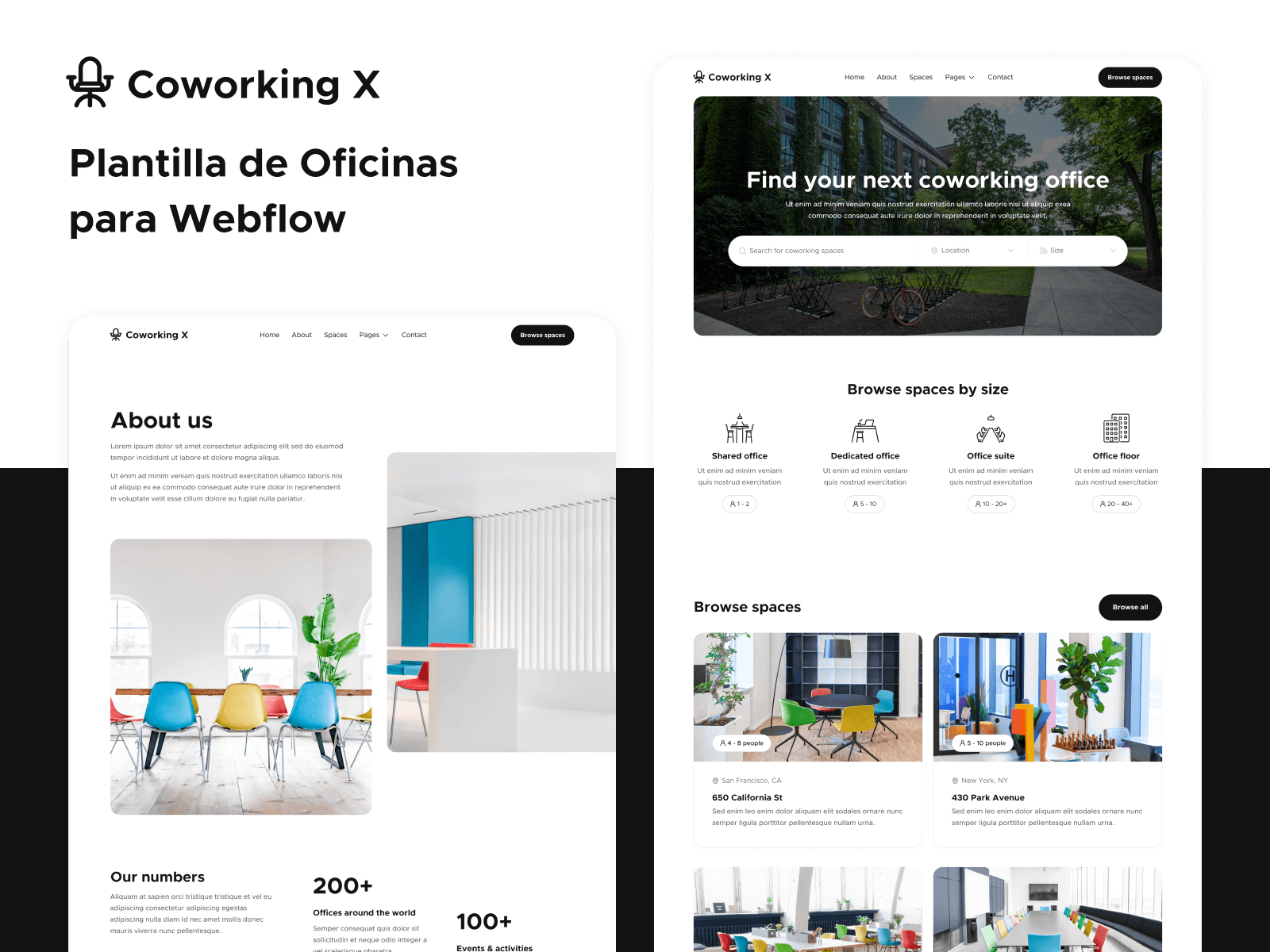 Plantilla de Oficinas para Webflow