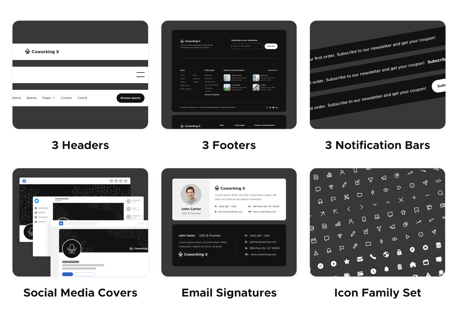 Coworking X Coworking Webflow Template Benefits