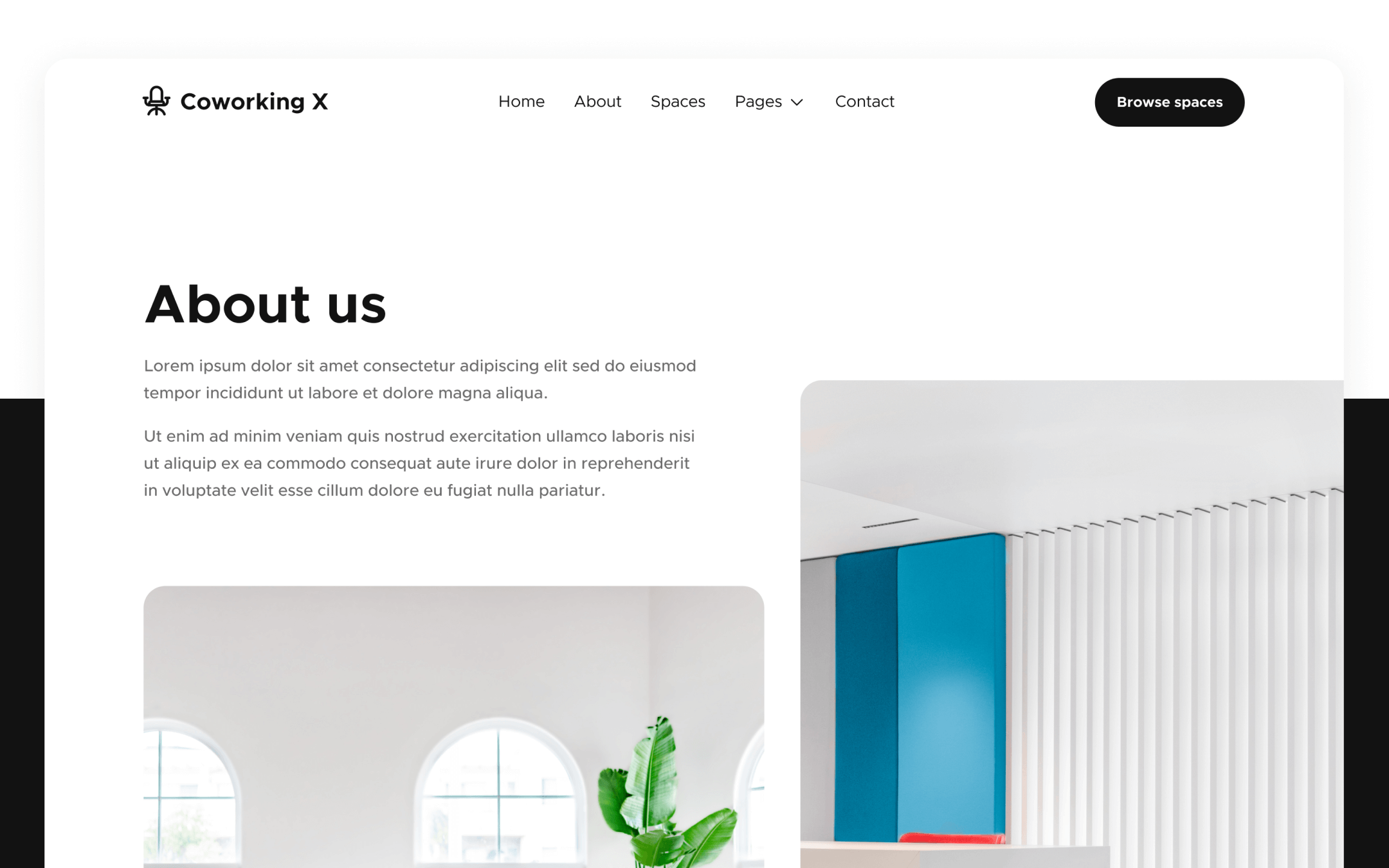 Coworking X Template para Webflow