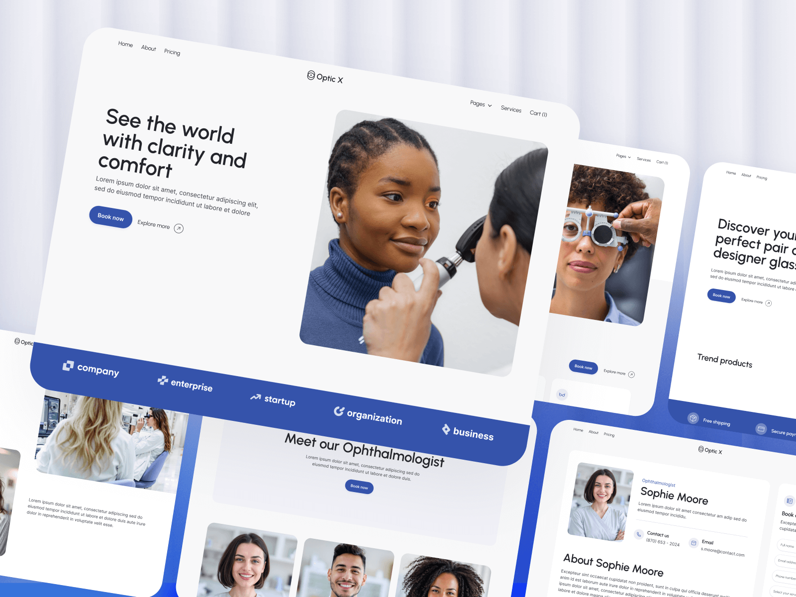 Plantilla para Webflow de Óptica