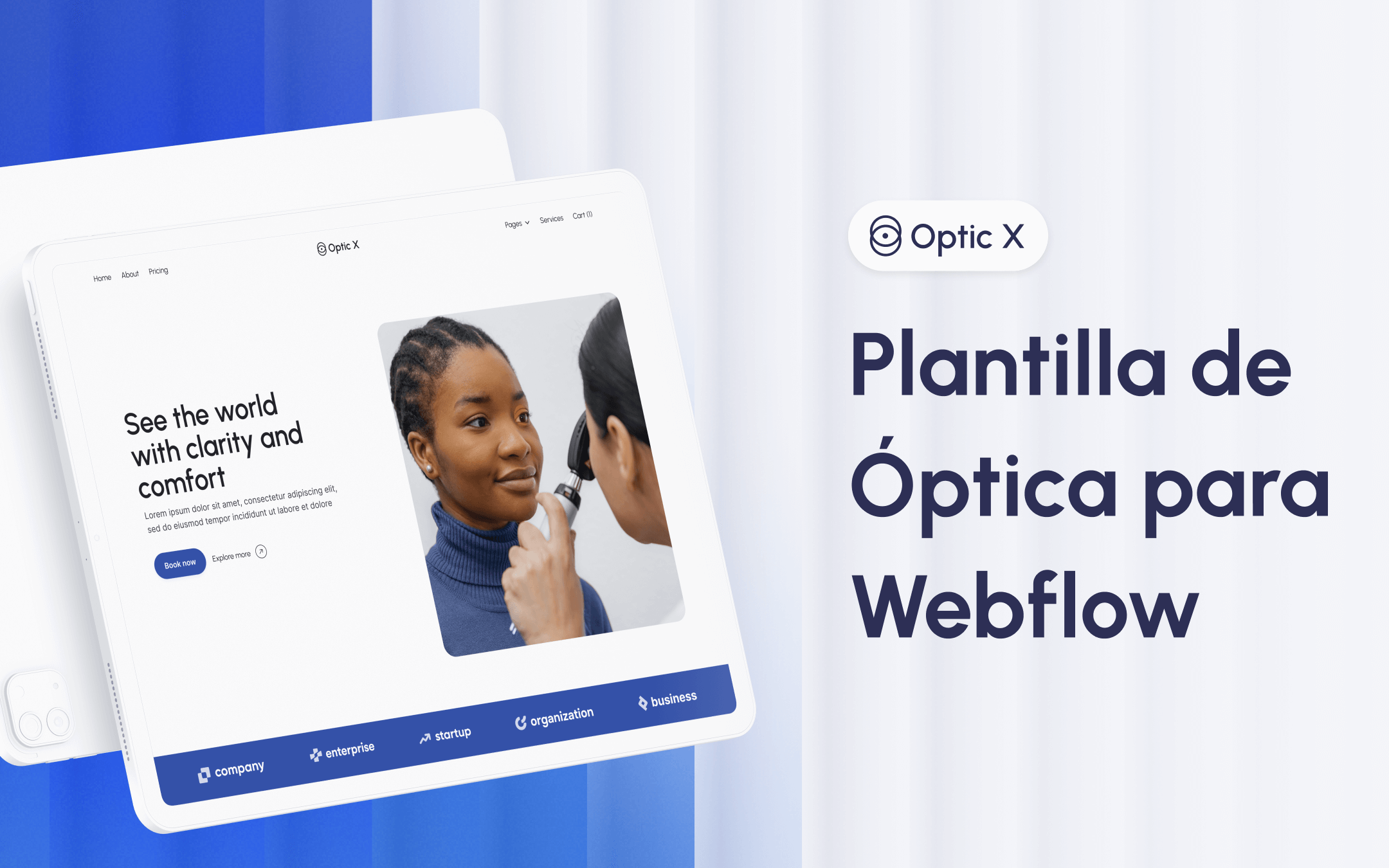 Plantilla de Óptica para Webflow