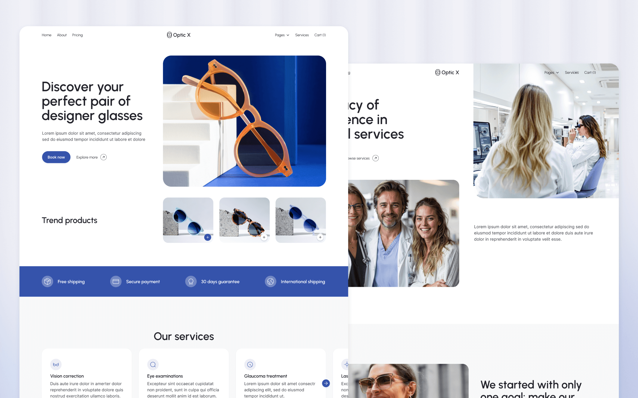 Optic X Template para Webflow