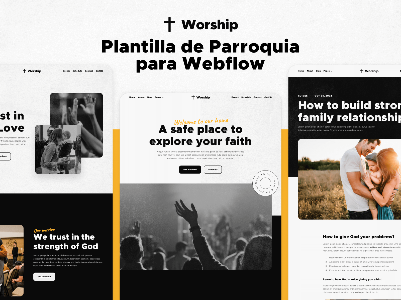 Plantilla de Parroquia para Webflow