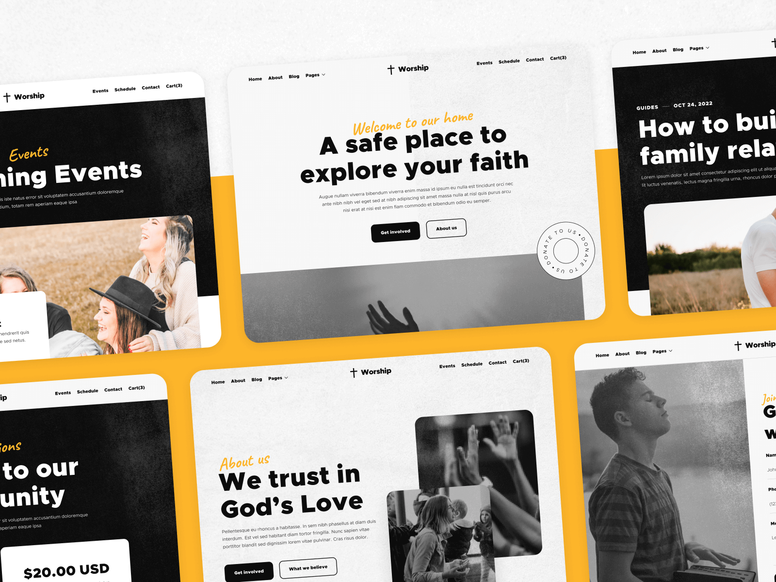 Plantilla de Iglesia para Sitio Web en Webflow