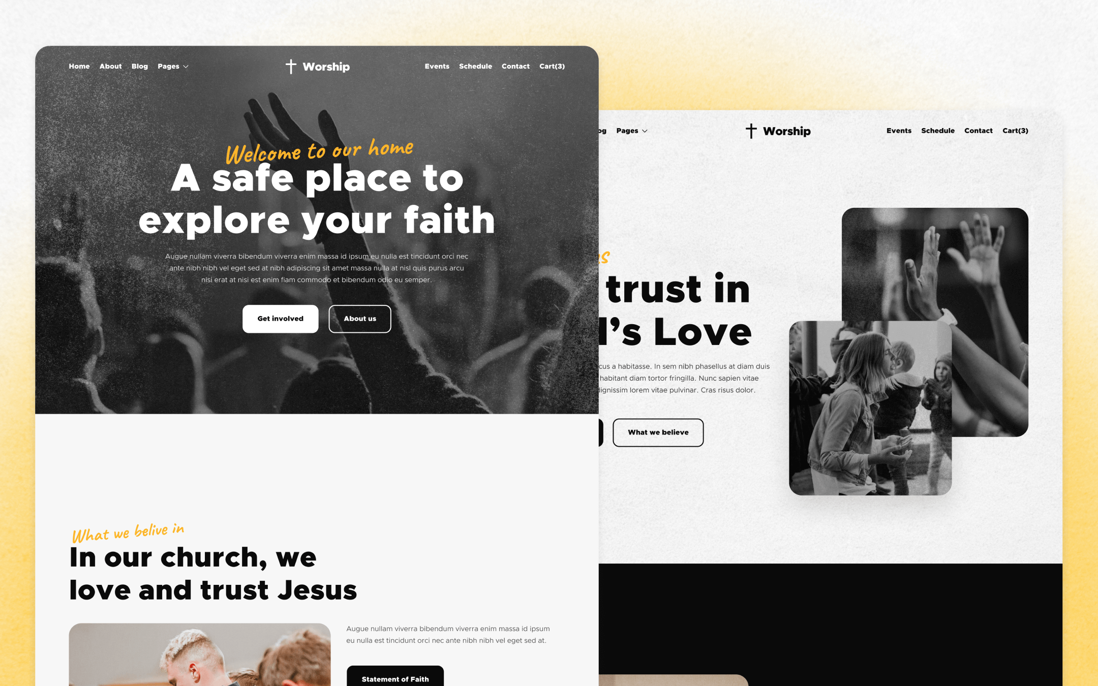 Worship X Template para Webflow