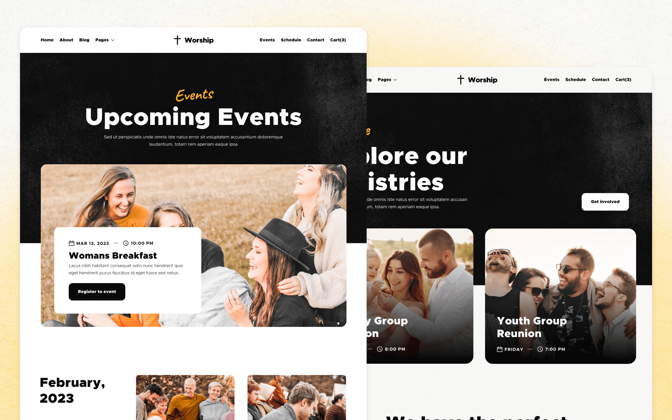Worship X Template para Webflow