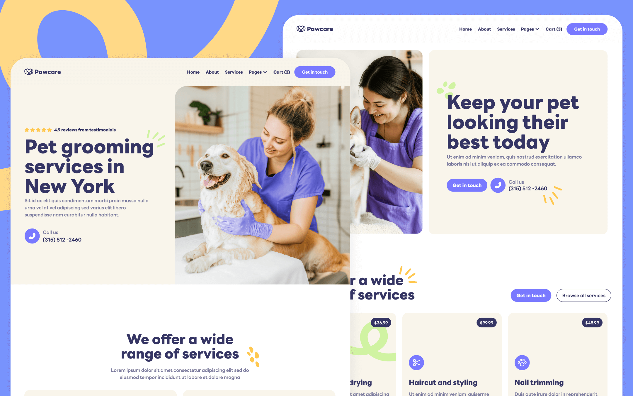 Pawcare Template para Webflow