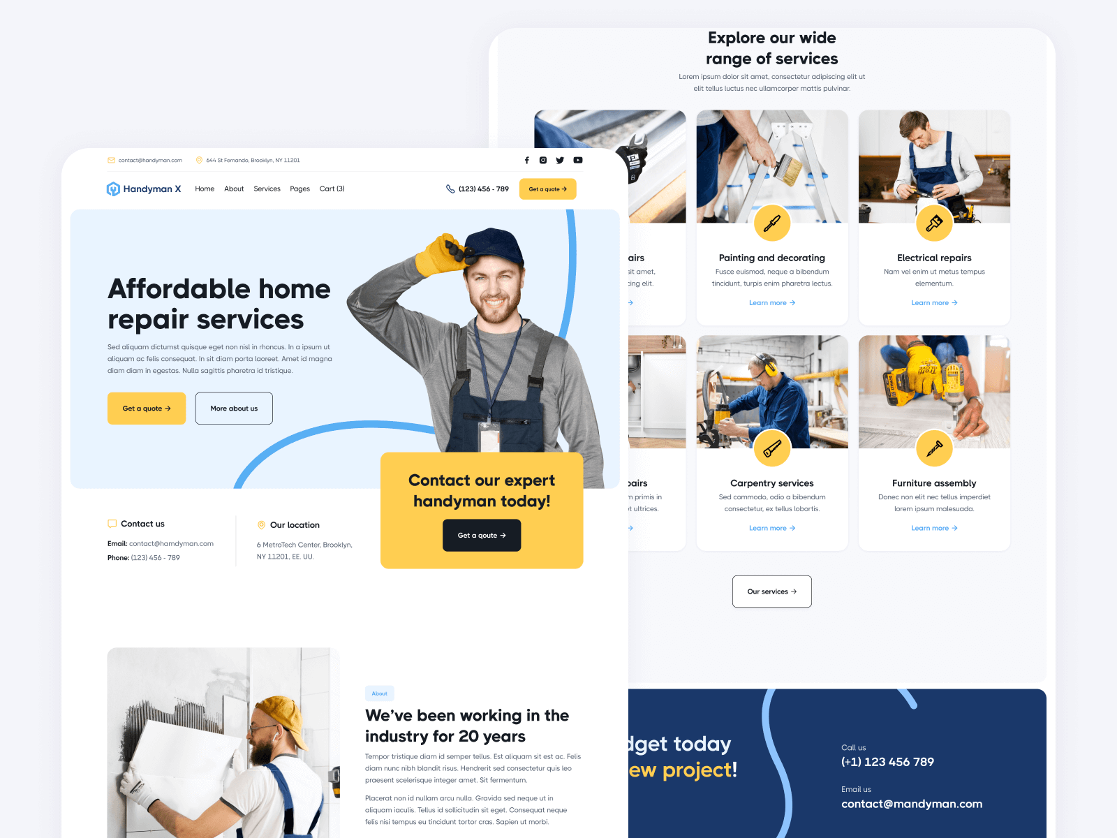 Template de Plomero para Webflow