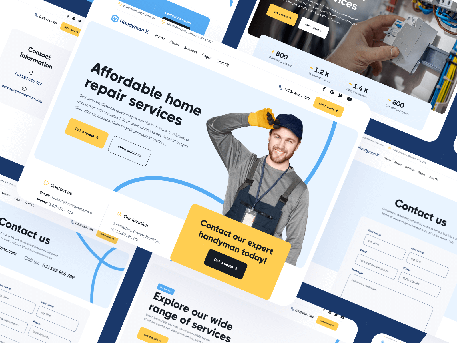 Plantilla para Webflow de Personal de Mantenimiento