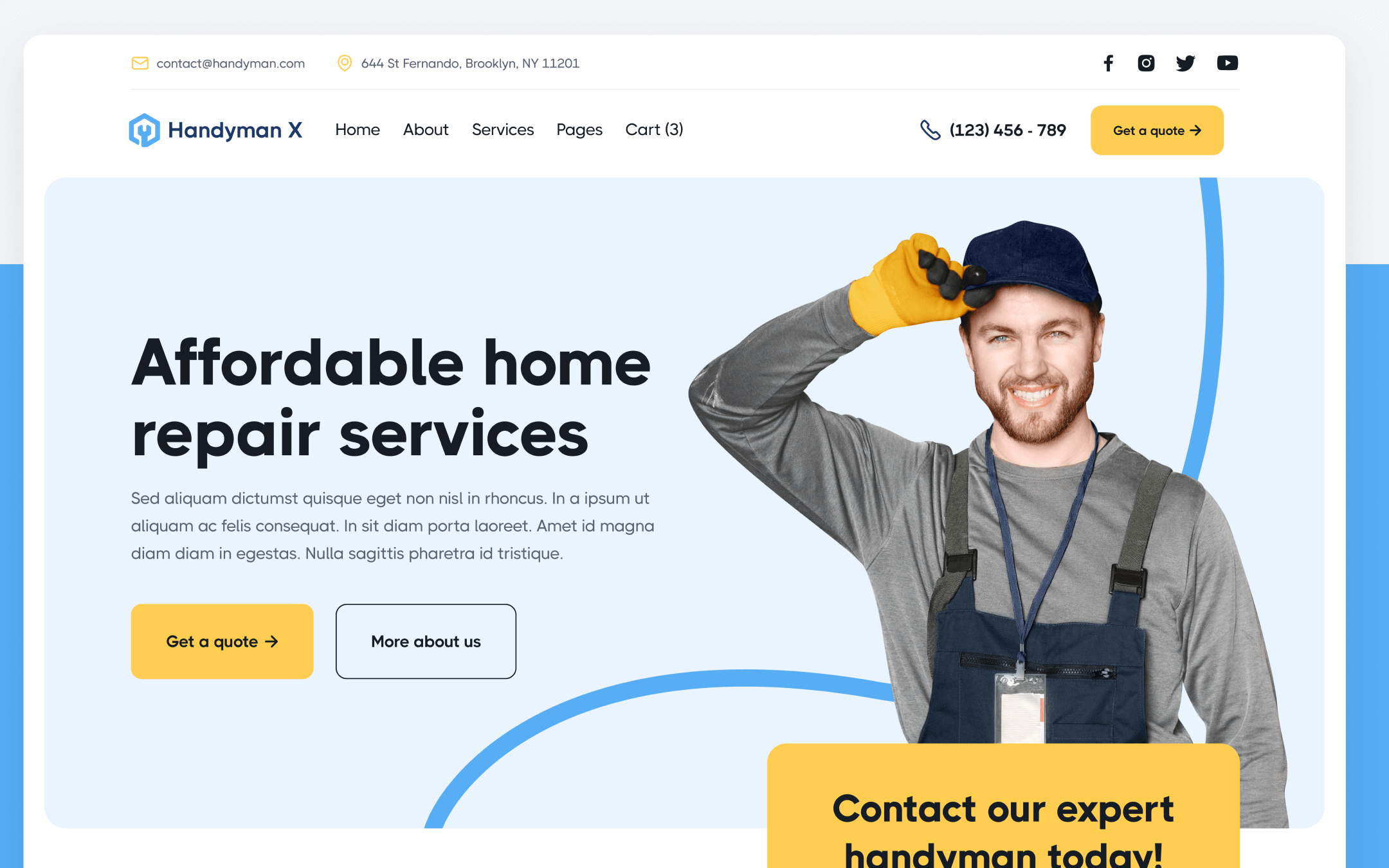 Plantilla de Personal de Mantenimiento para Webflow