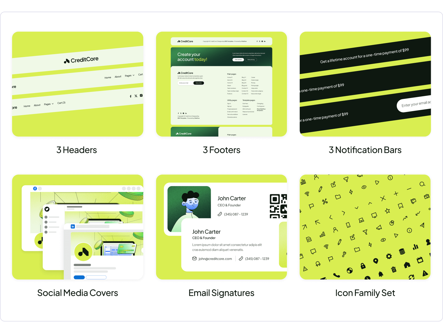 CreditCore - Bank Webflow Template Benefits