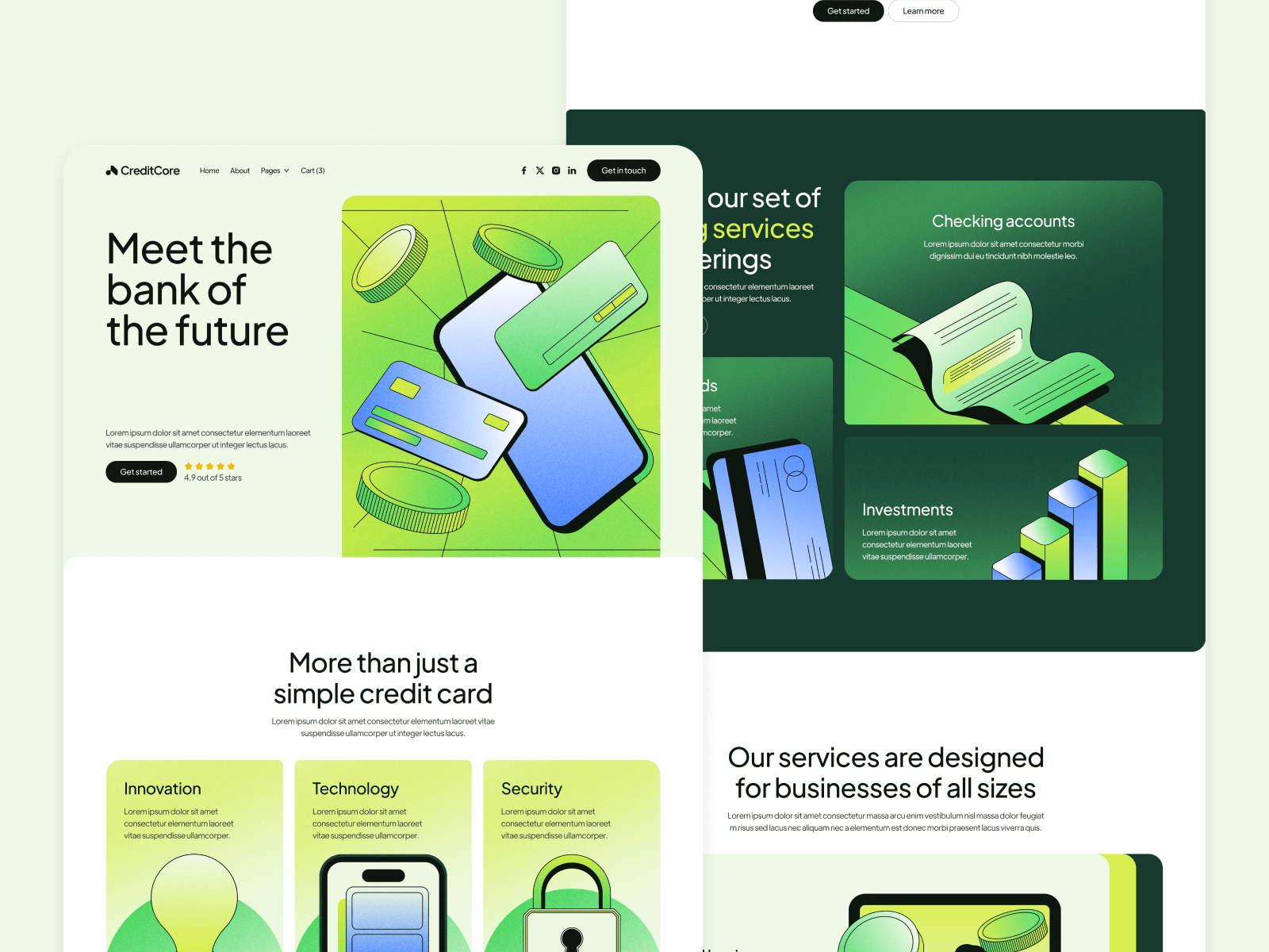 Template de Banca Digital para Webflow