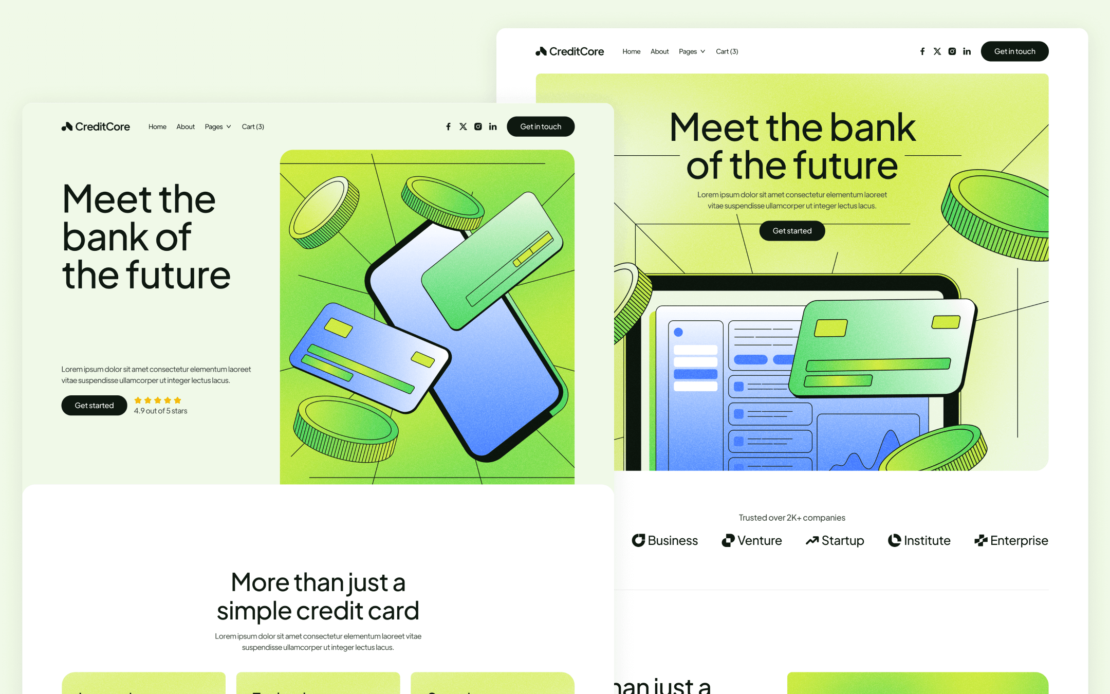 CreditCore Template para Webflow