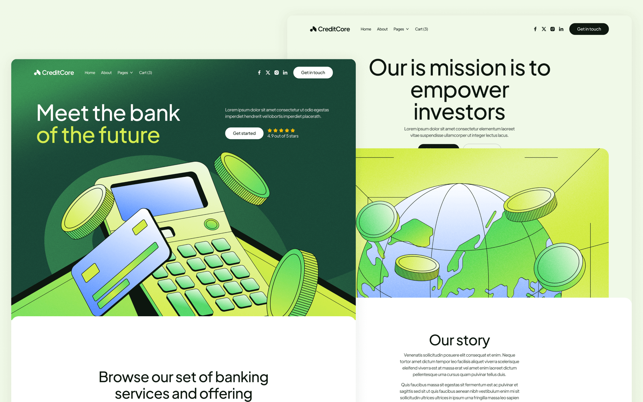 CreditCore Template para Webflow