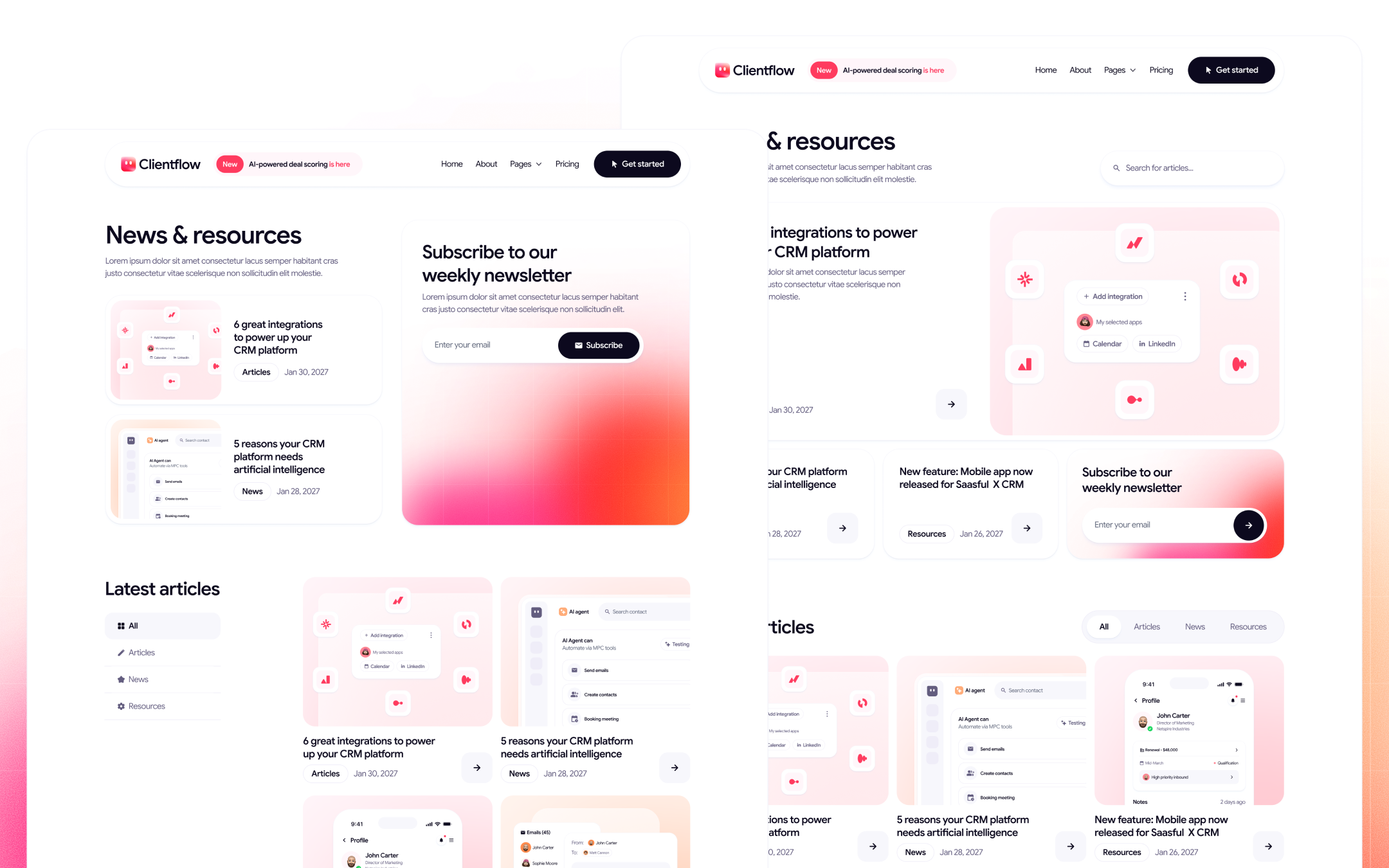 Clientflow Template para Webflow