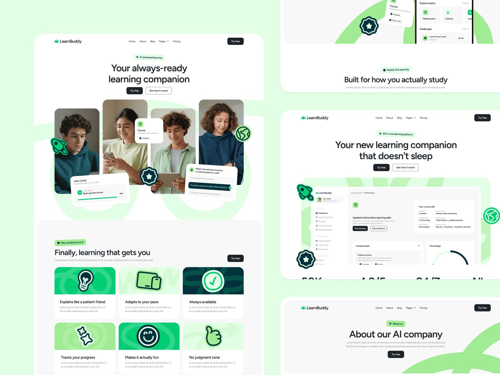 Template de Aprendizaje Inteligente para Webflow