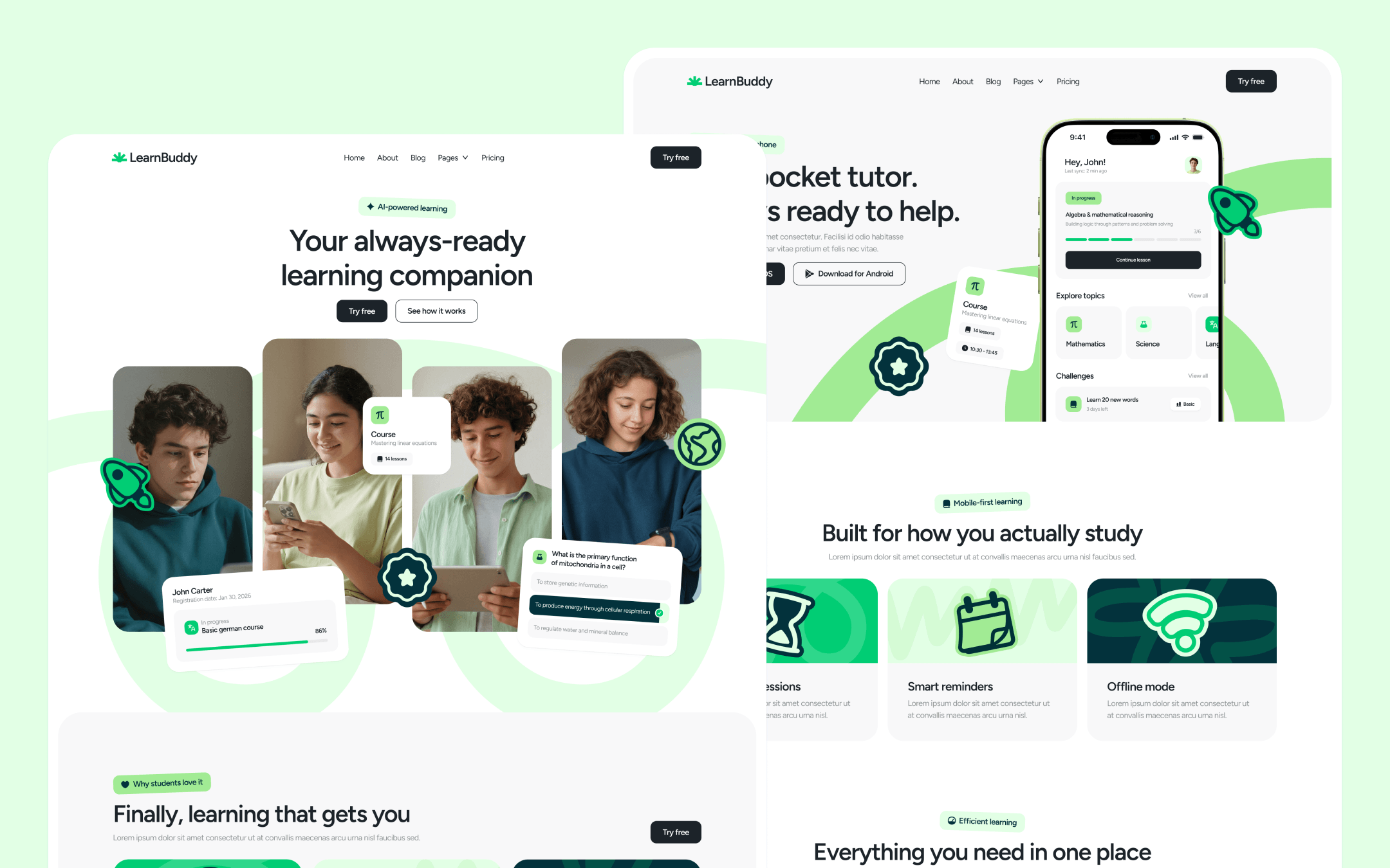 LearnBuddy Template para Webflow