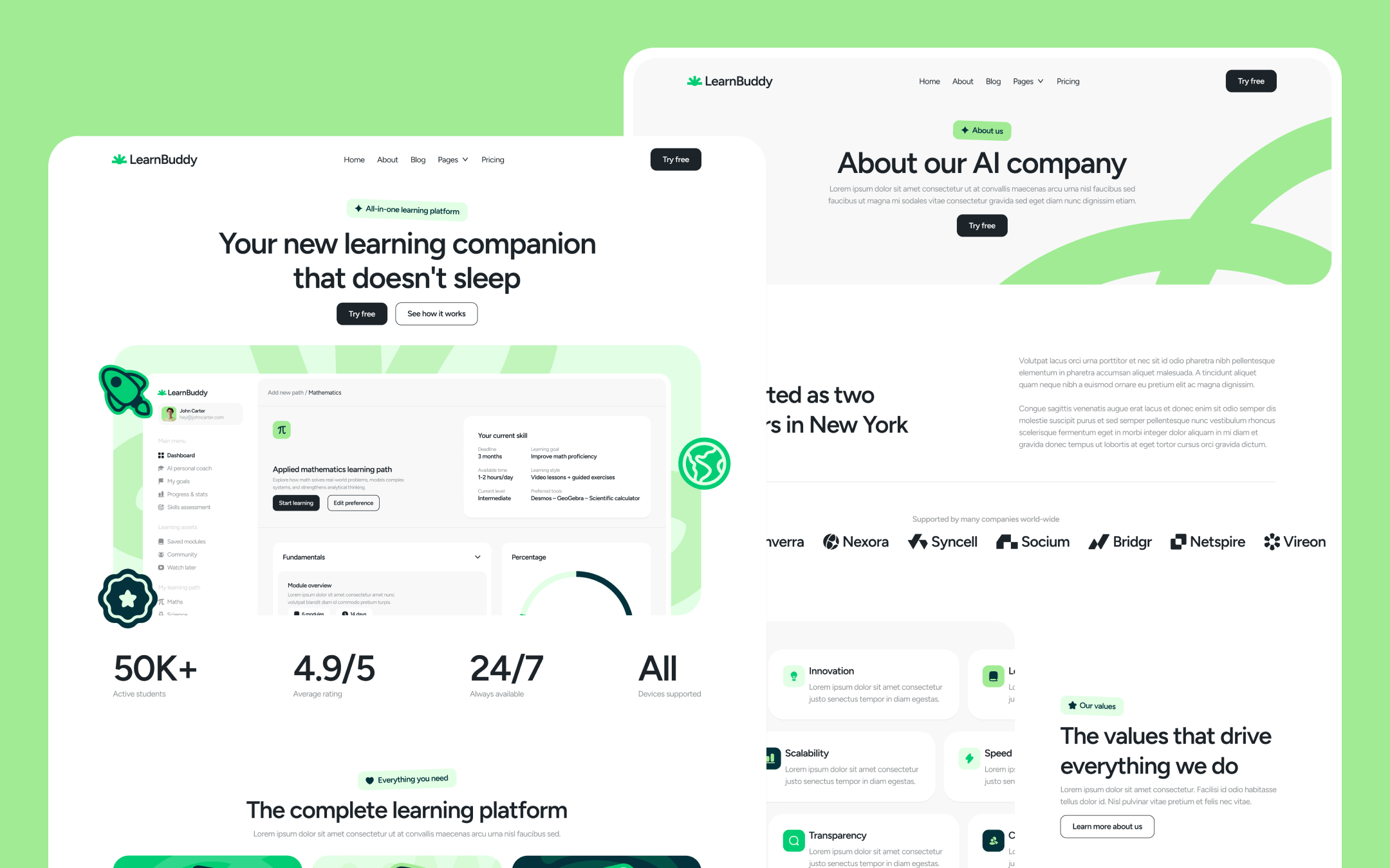 LearnBuddy Template para Webflow