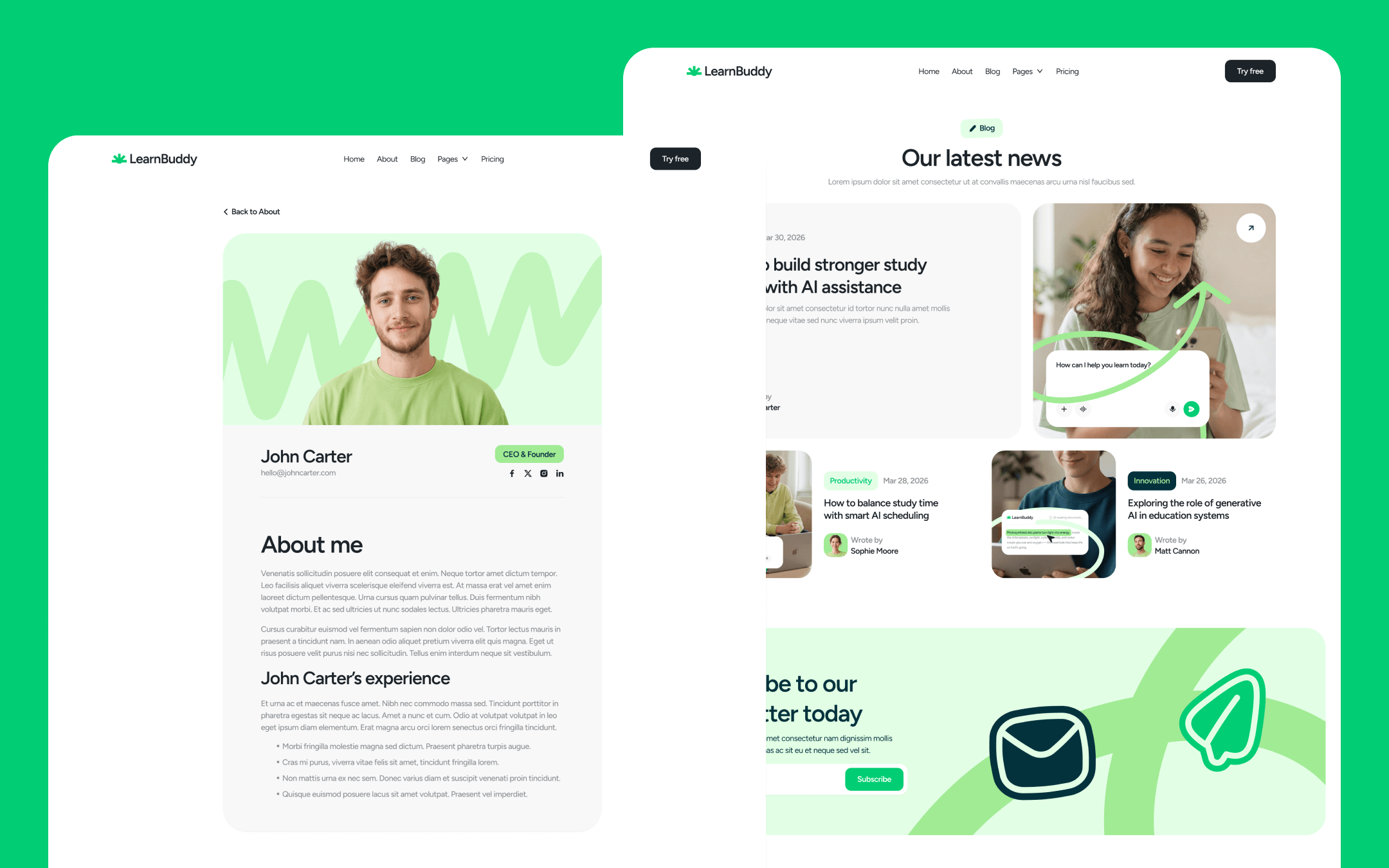 LearnBuddy Template para Webflow