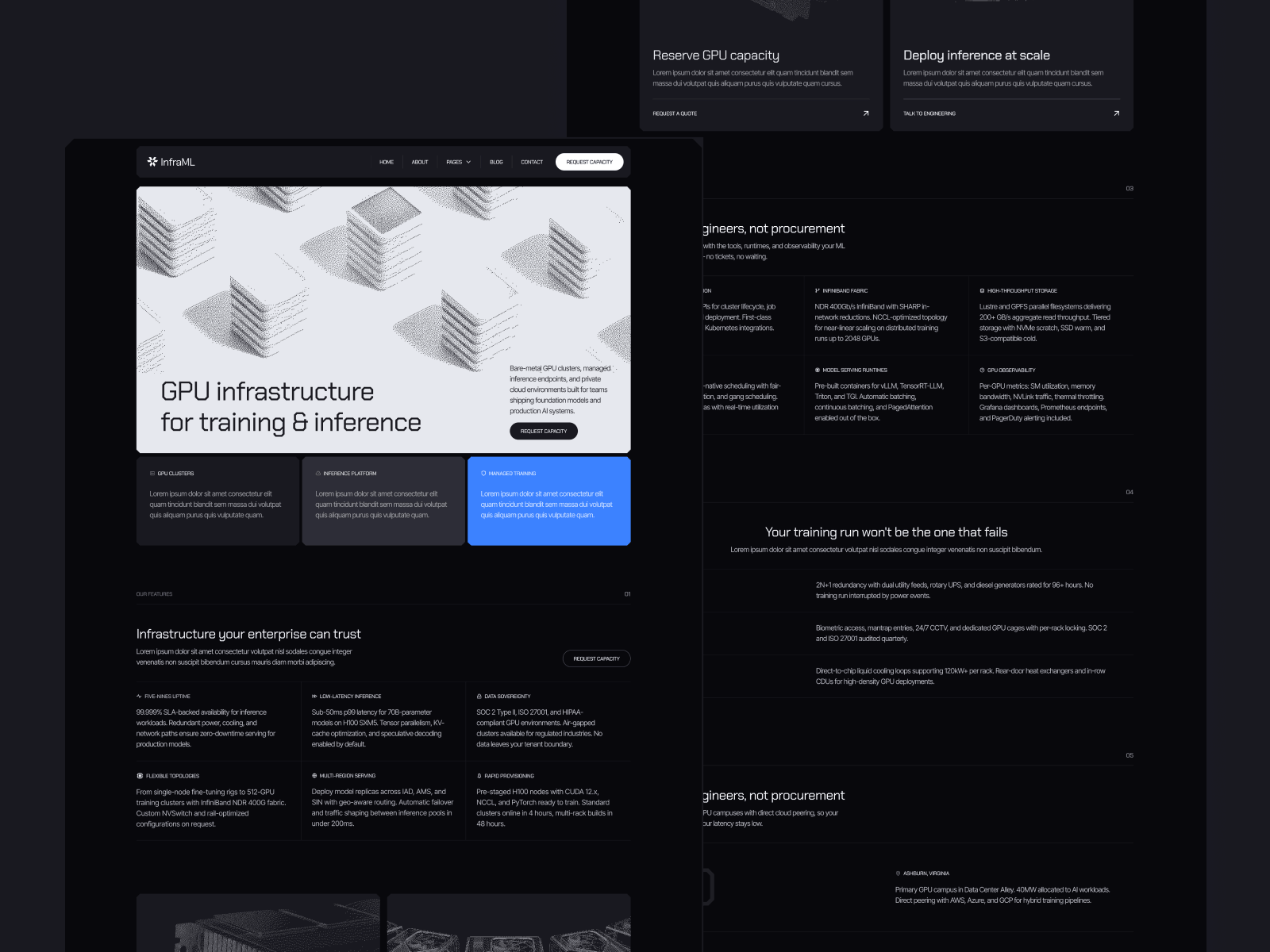 Template de Infraestructura Digital para Webflow