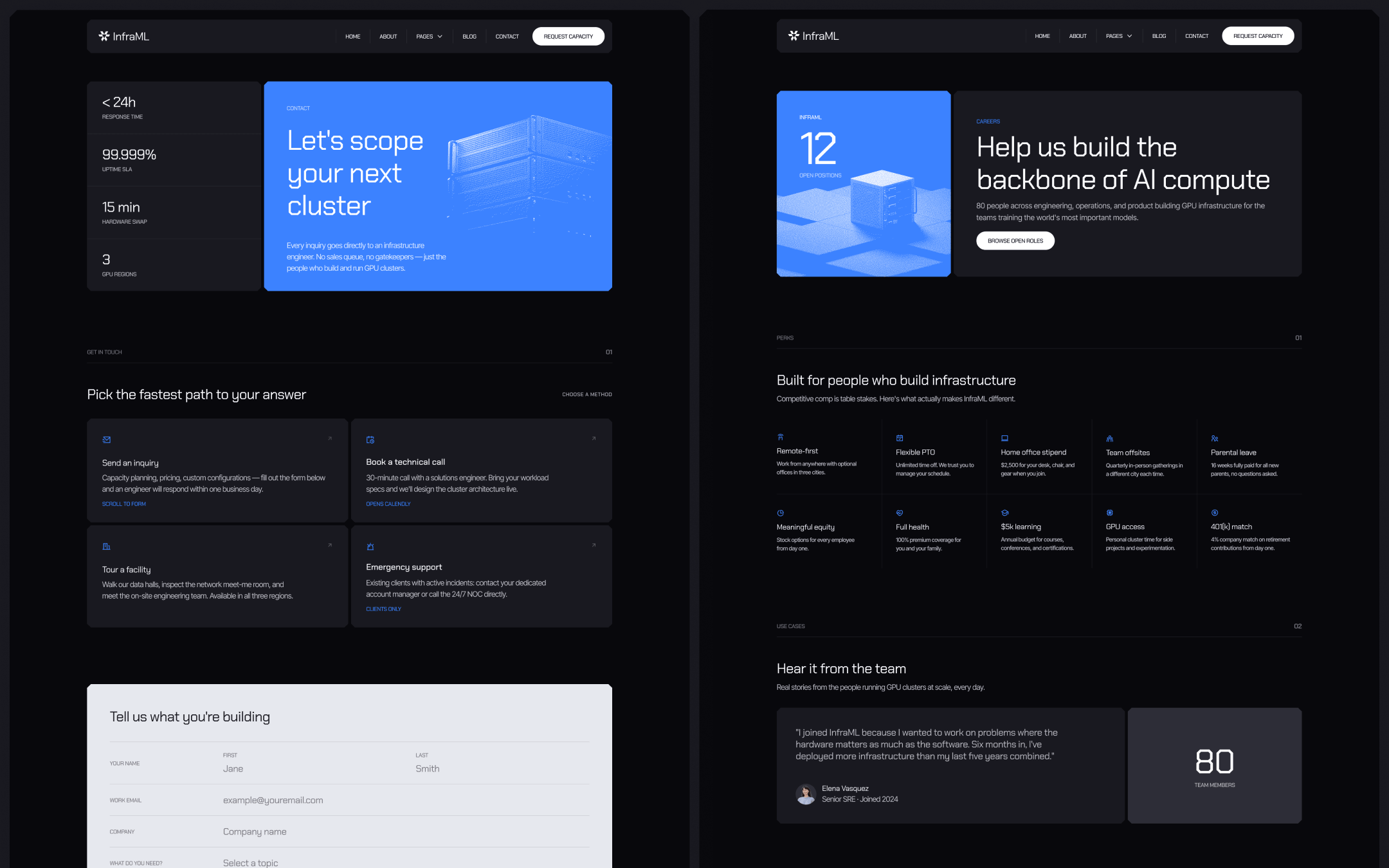 InfraML Template para Webflow