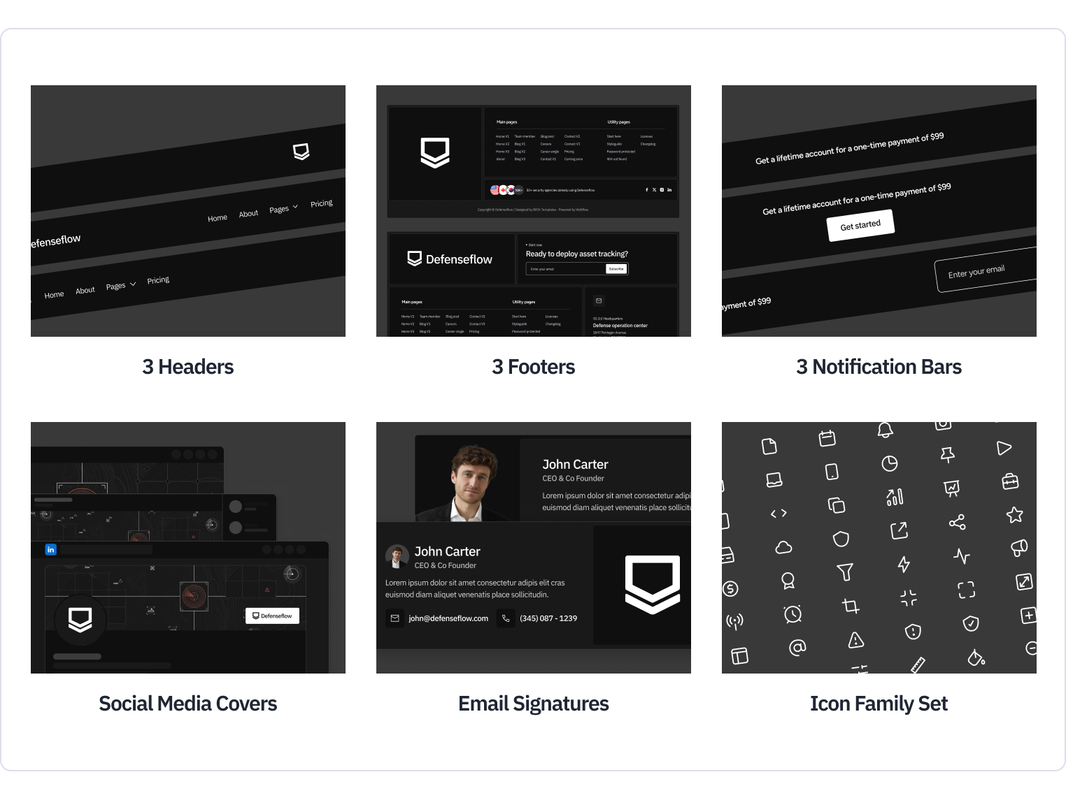 Defenseflow - Beneficios de la Plantilla Webflow de Plataforma de Defensa