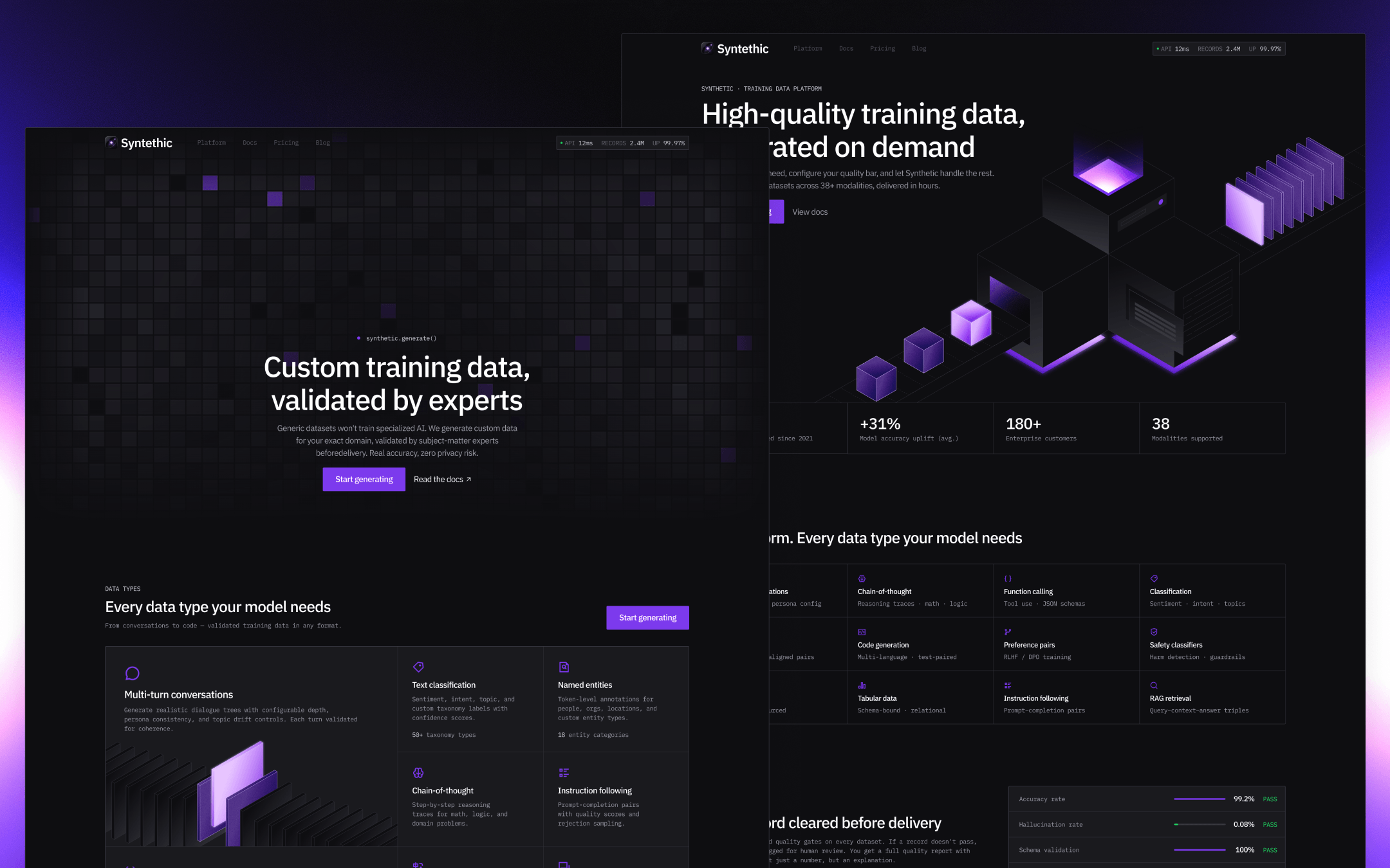 Syntethic Template para Webflow