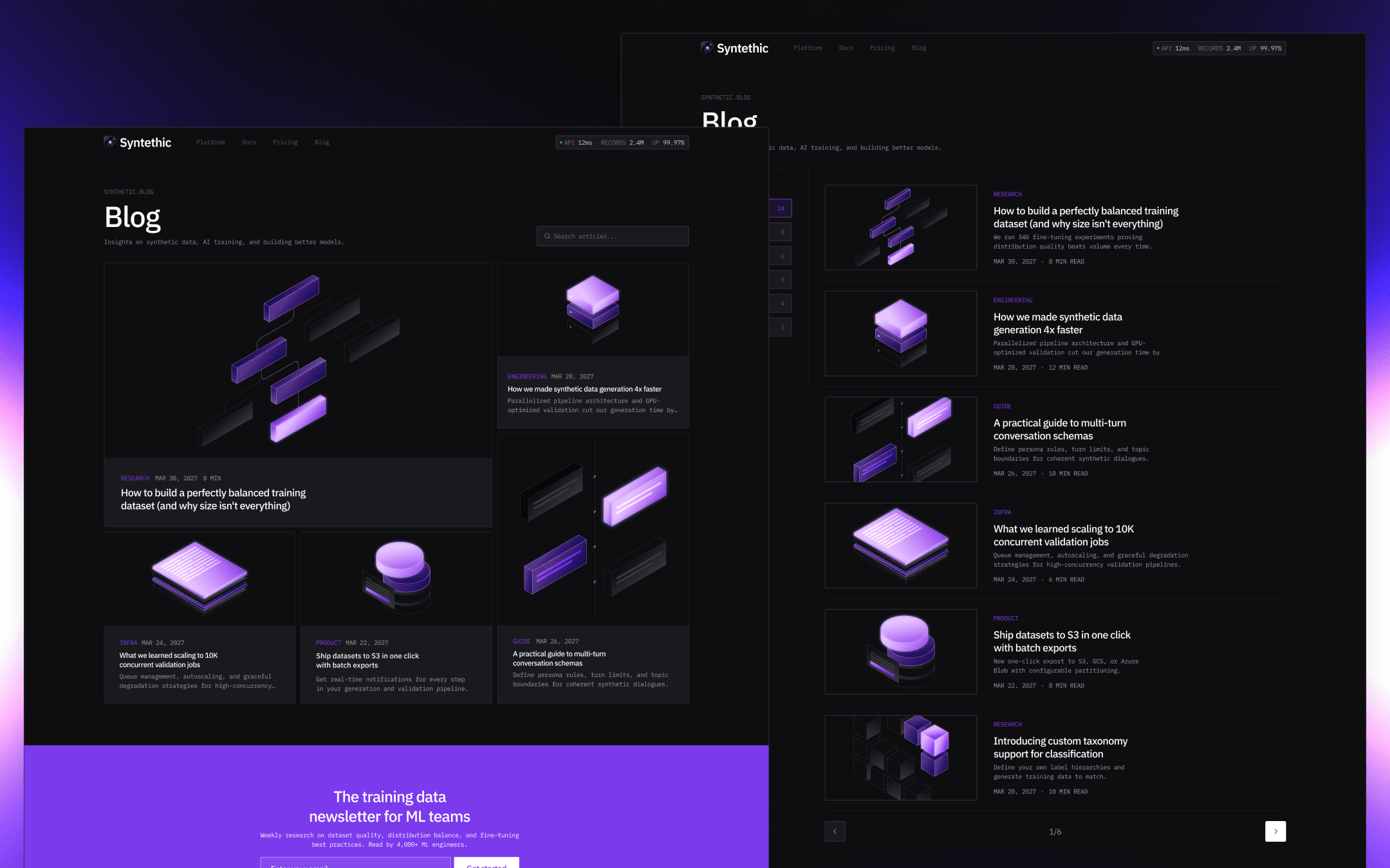Syntethic Template para Webflow