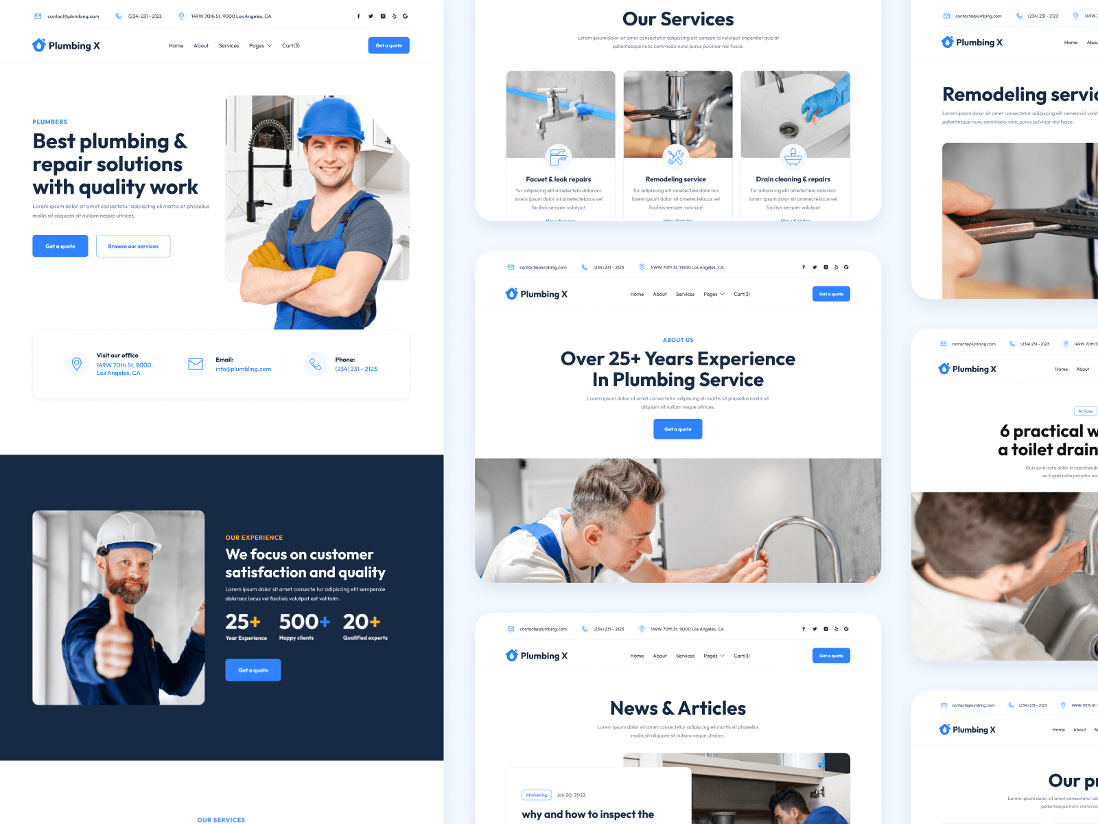 Plantilla para Webflow de Plomeros