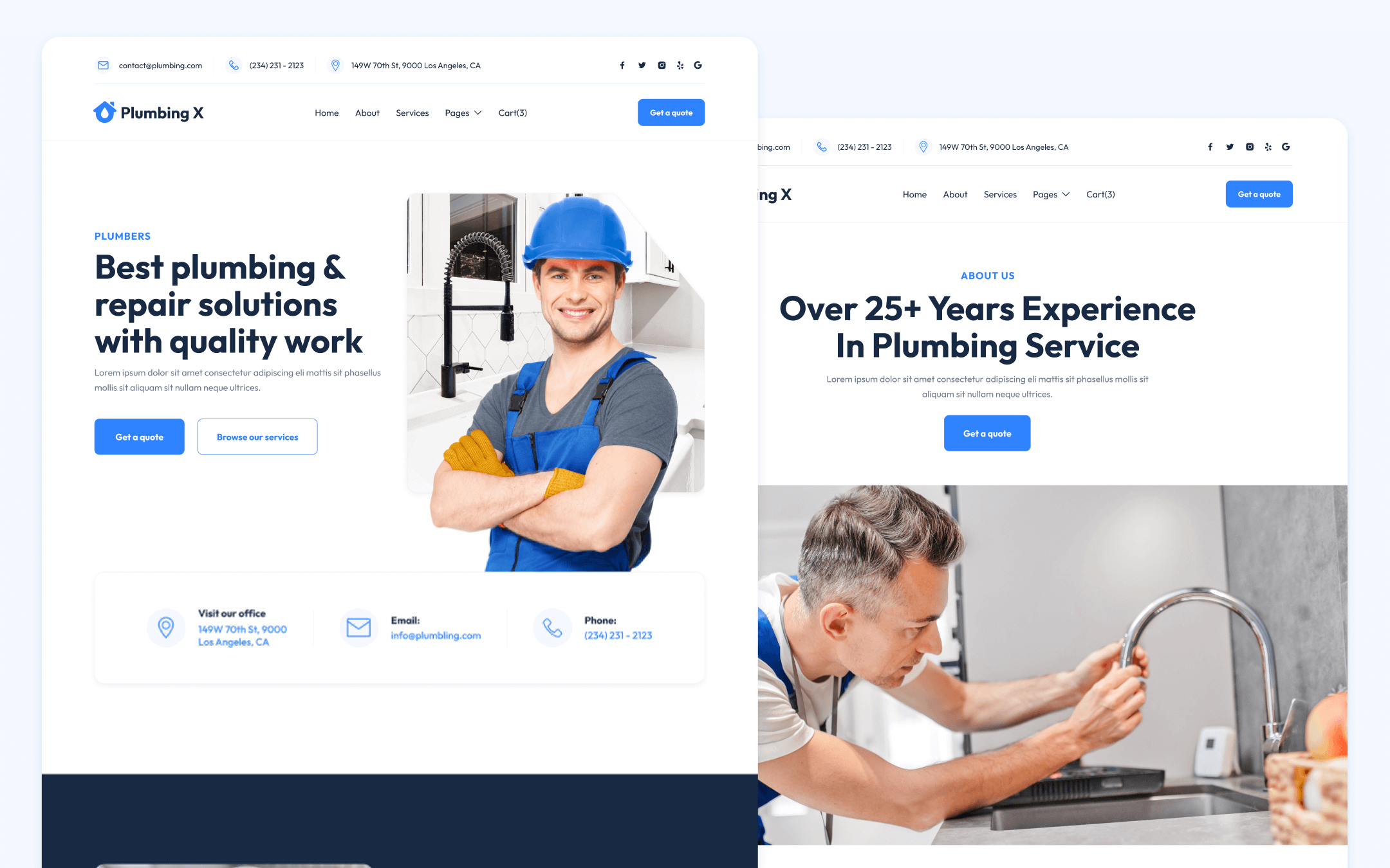 Plantilla de Plomeros para Webflow