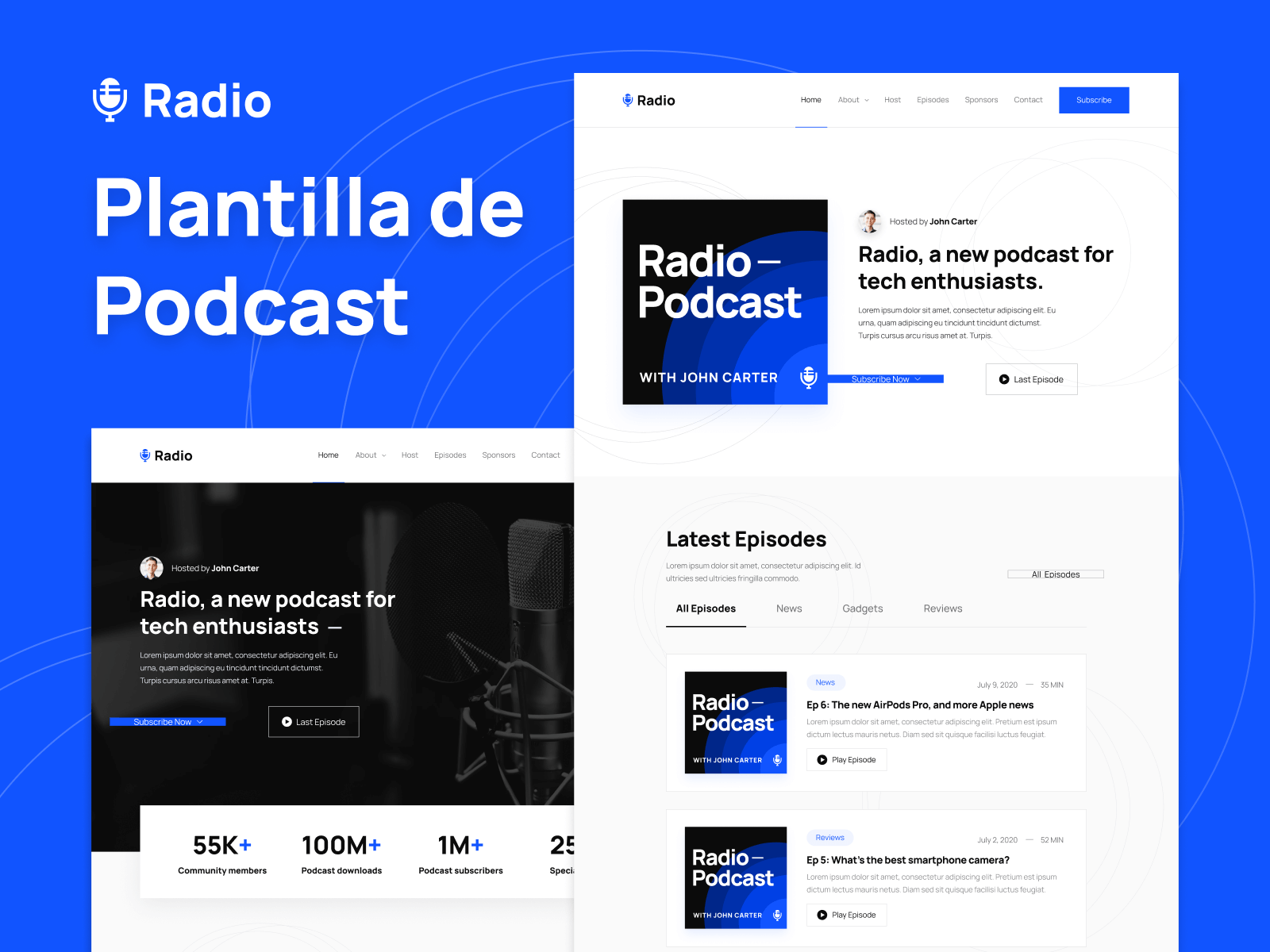 Plantilla de Podcast para Webflow