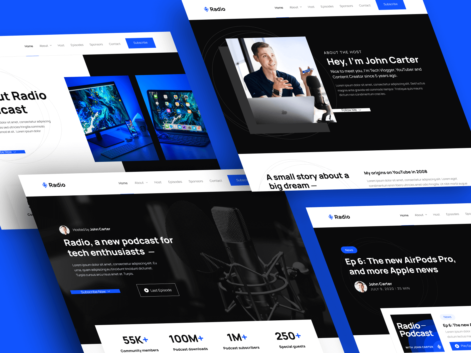 Template de Programa de Radio para Webflow