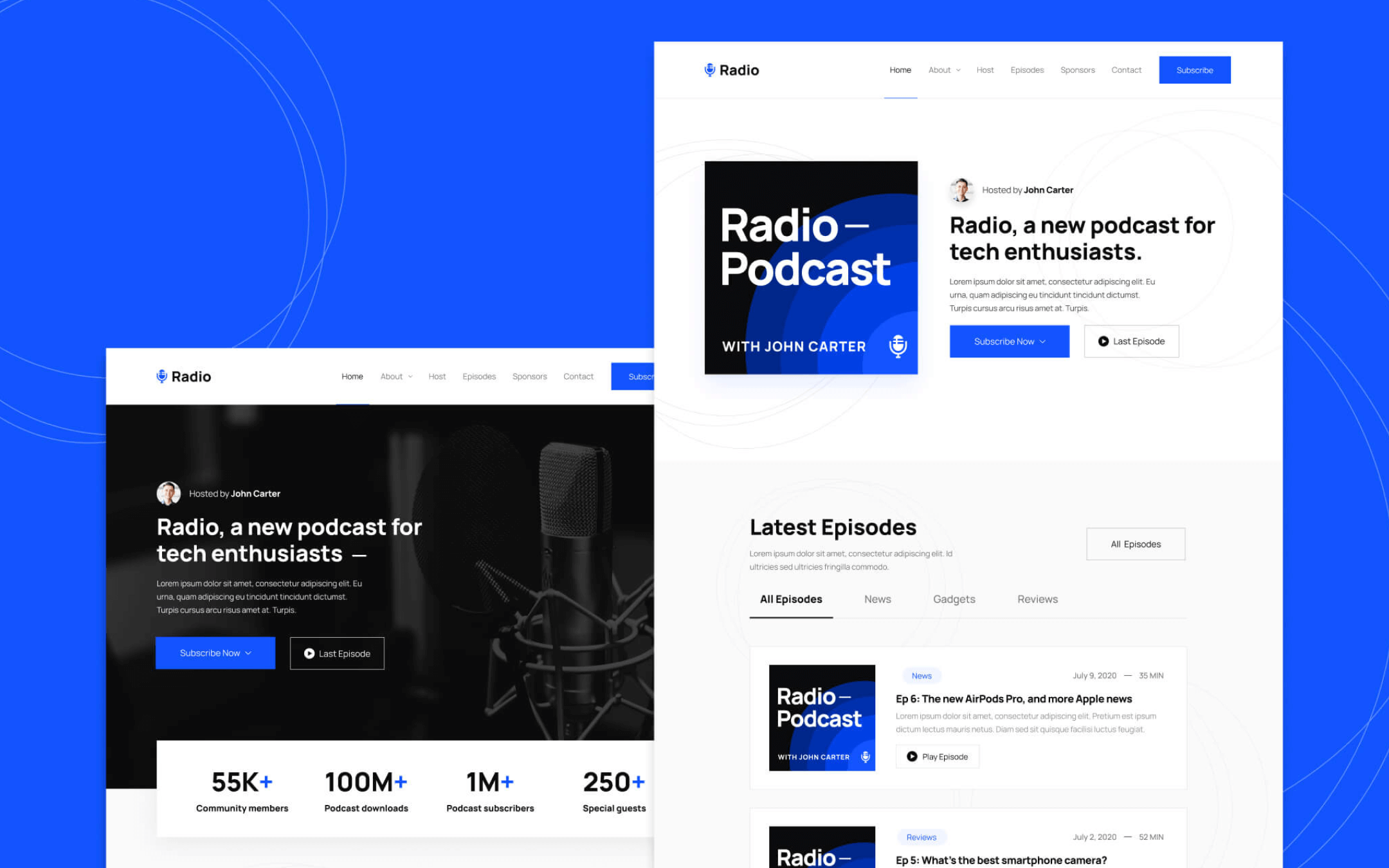 Plantilla de Podcast para Webflow