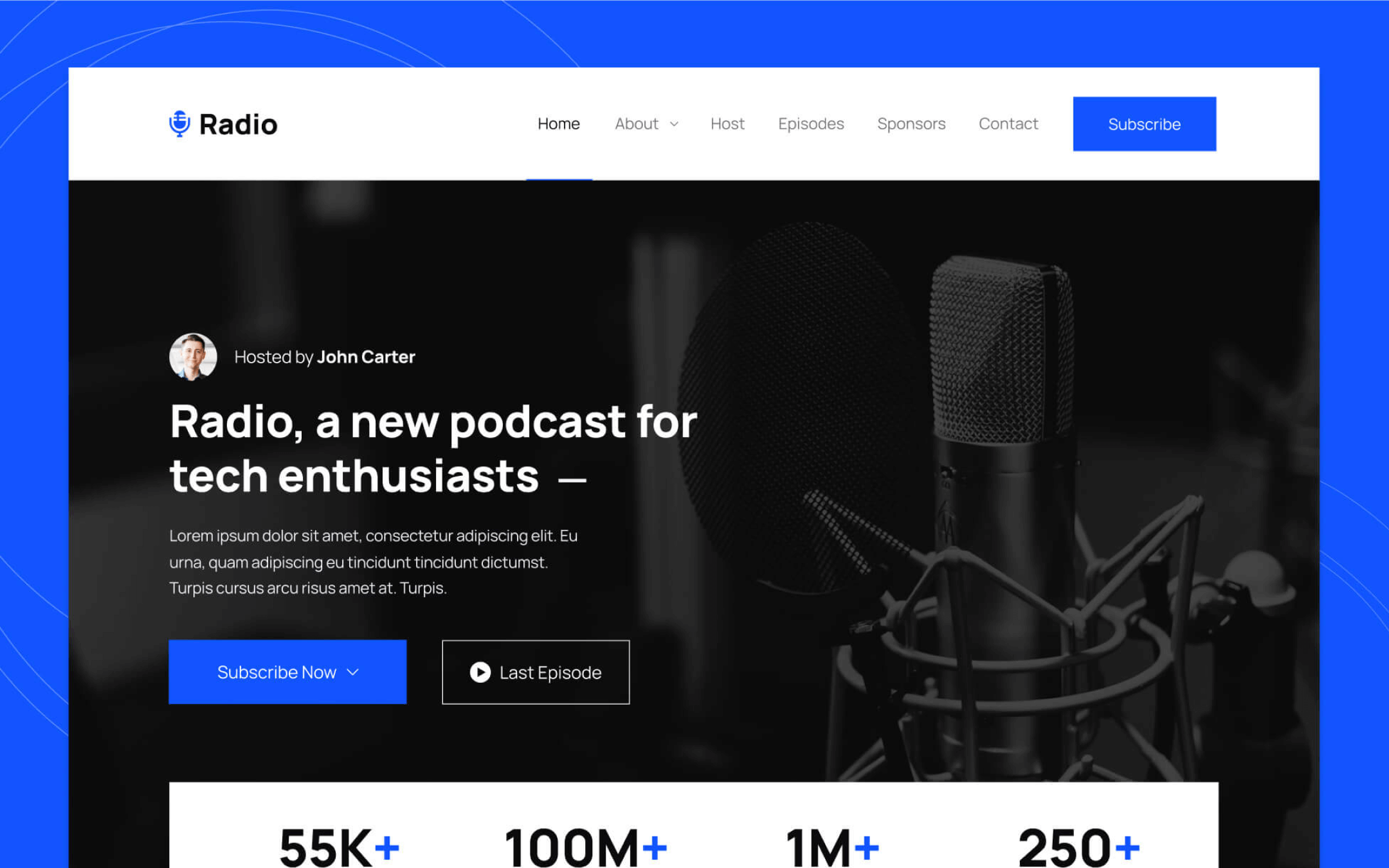 Radio Template para Webflow