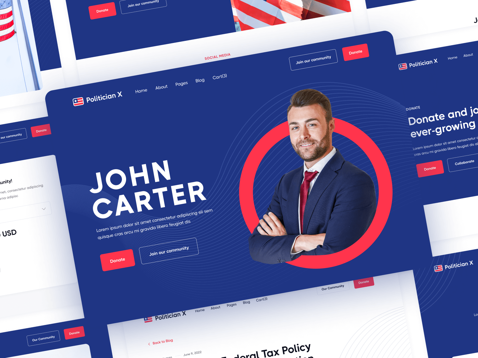 Plantilla para Webflow de Político