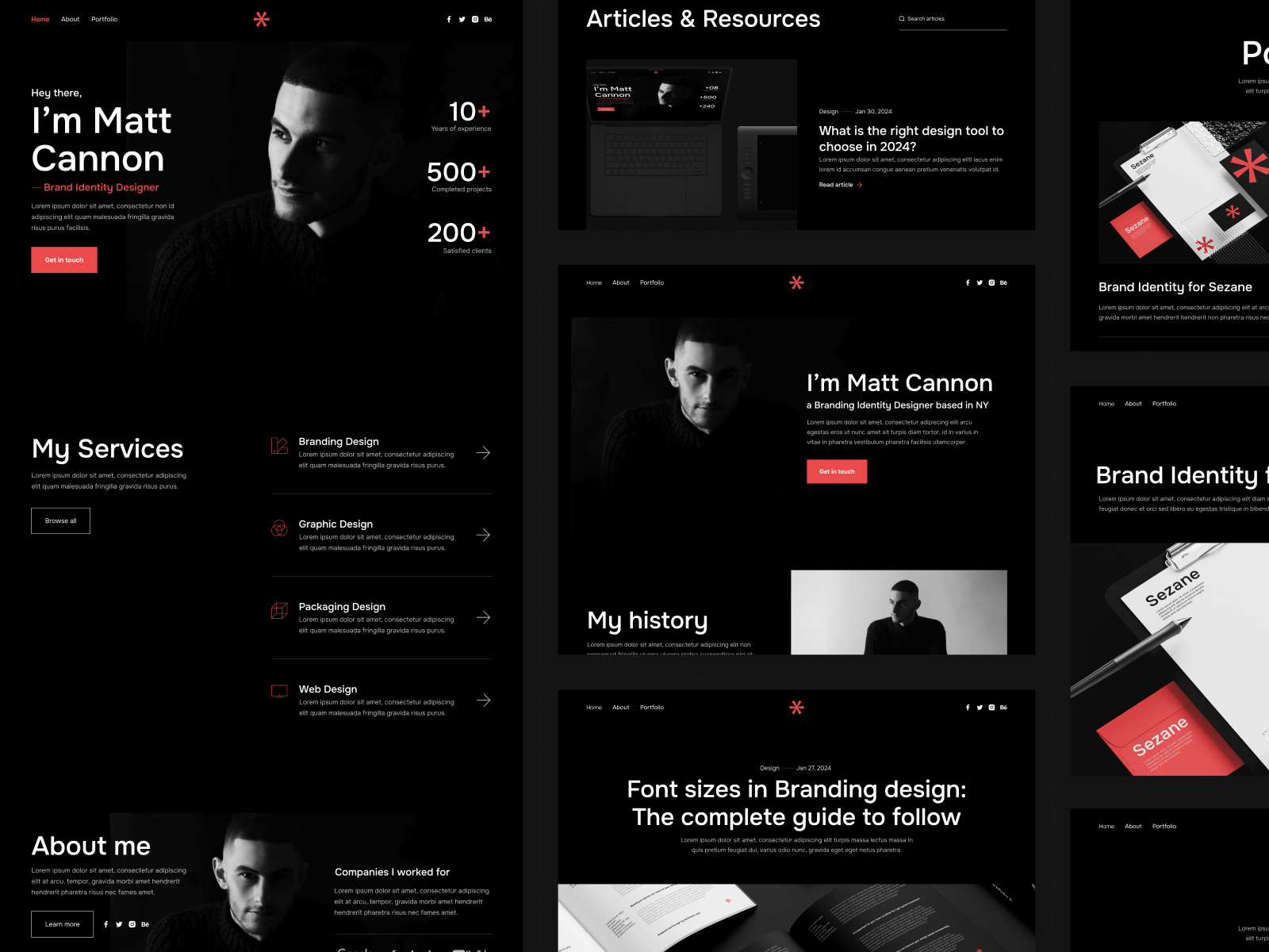Plantilla de CV Modo Noche para Webflow