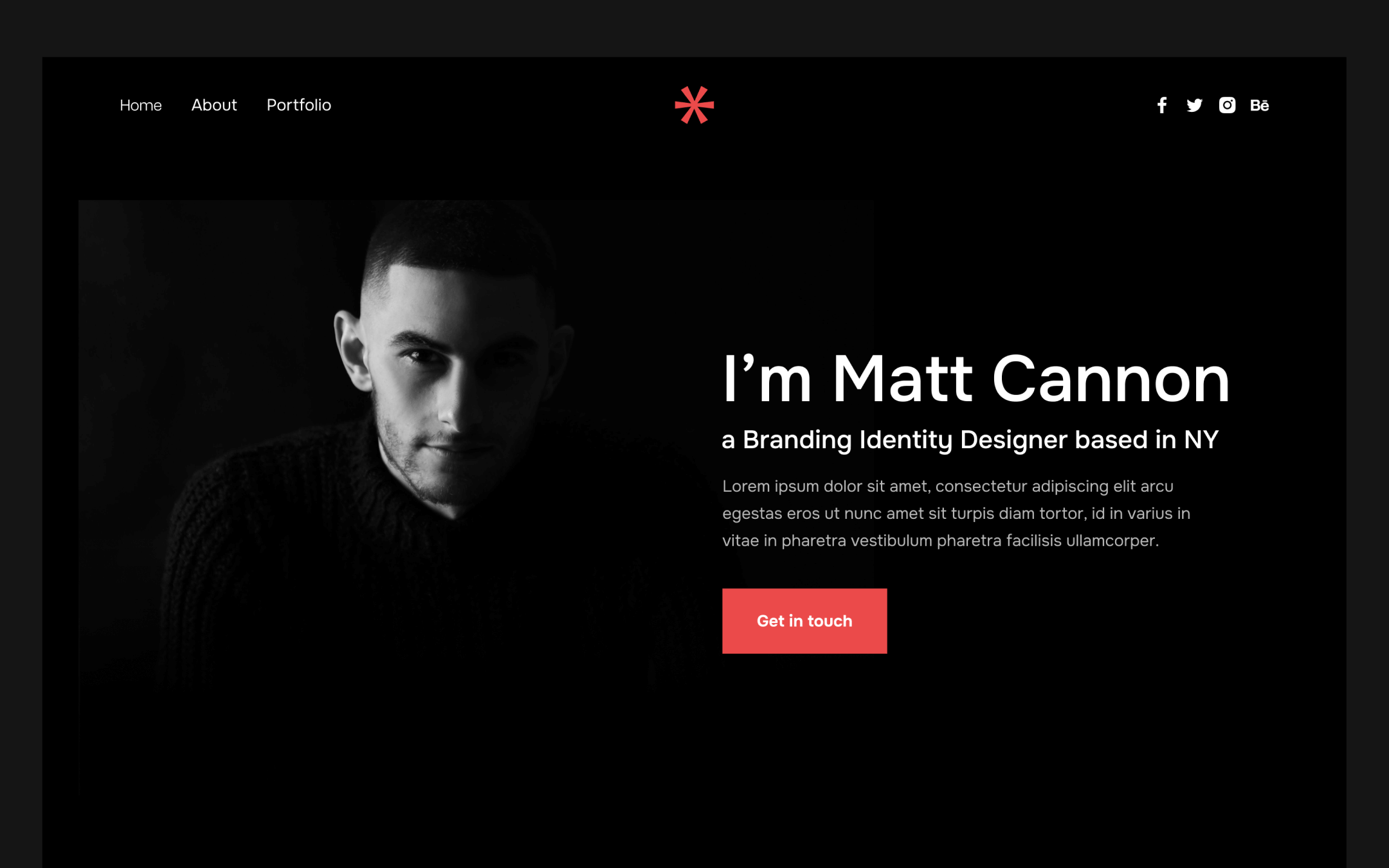 Darkfolio X Template para Webflow