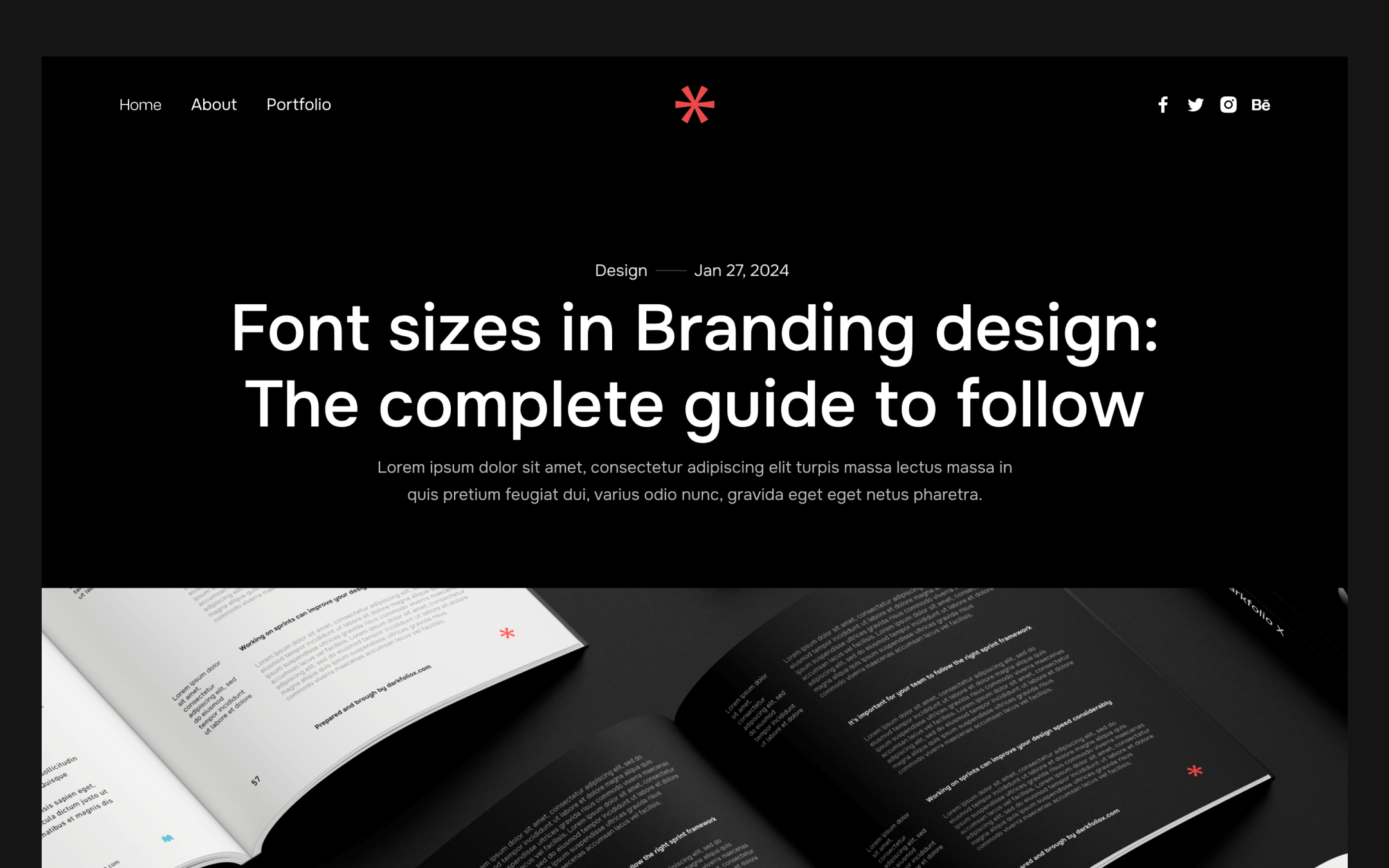 Darkfolio X Template para Webflow