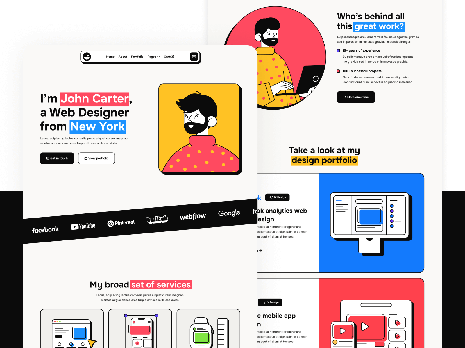 Plantilla de Portafolio Creativo para Webflow