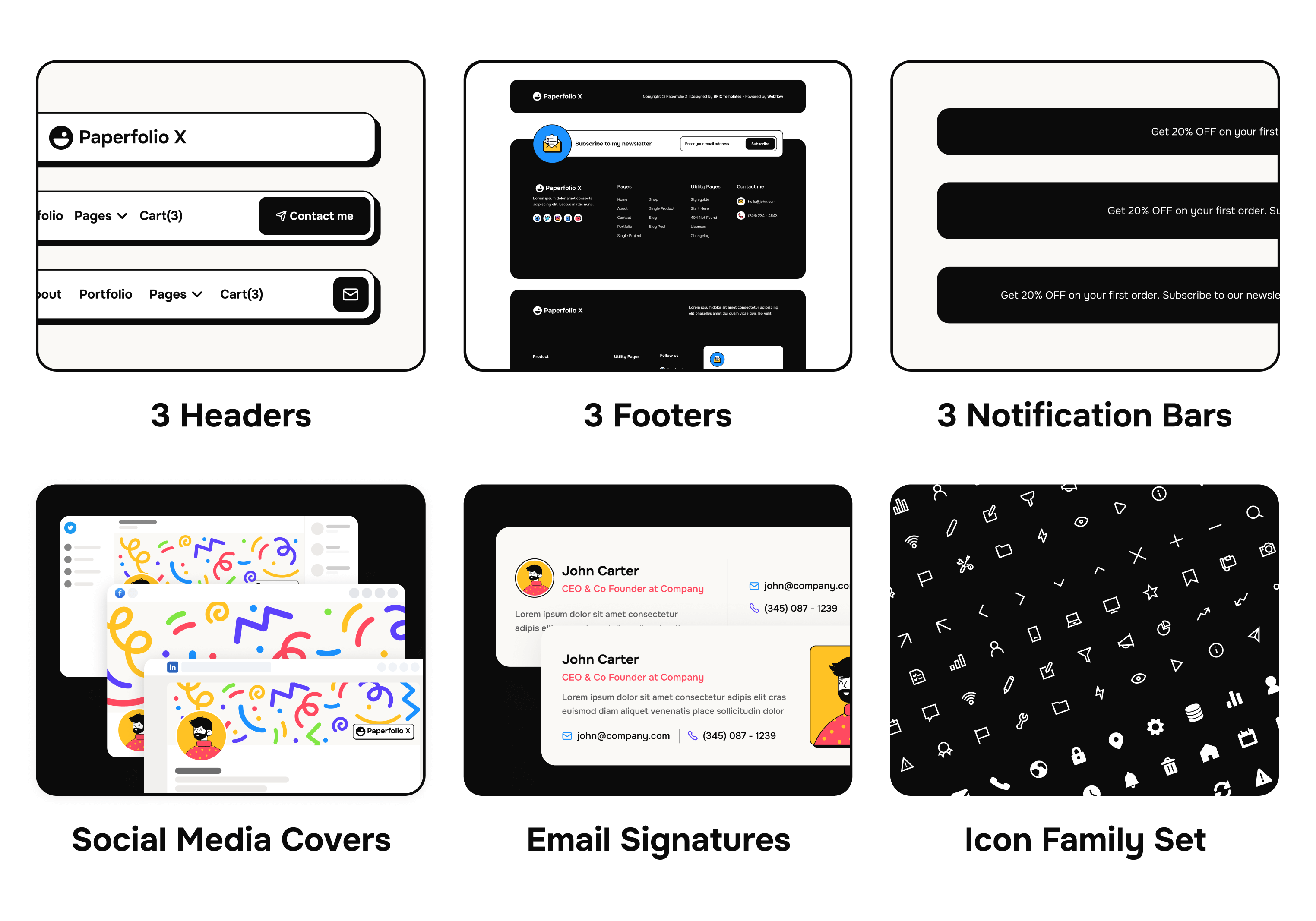 Paperfolio X Design Portfolio Webflow Template Benefits