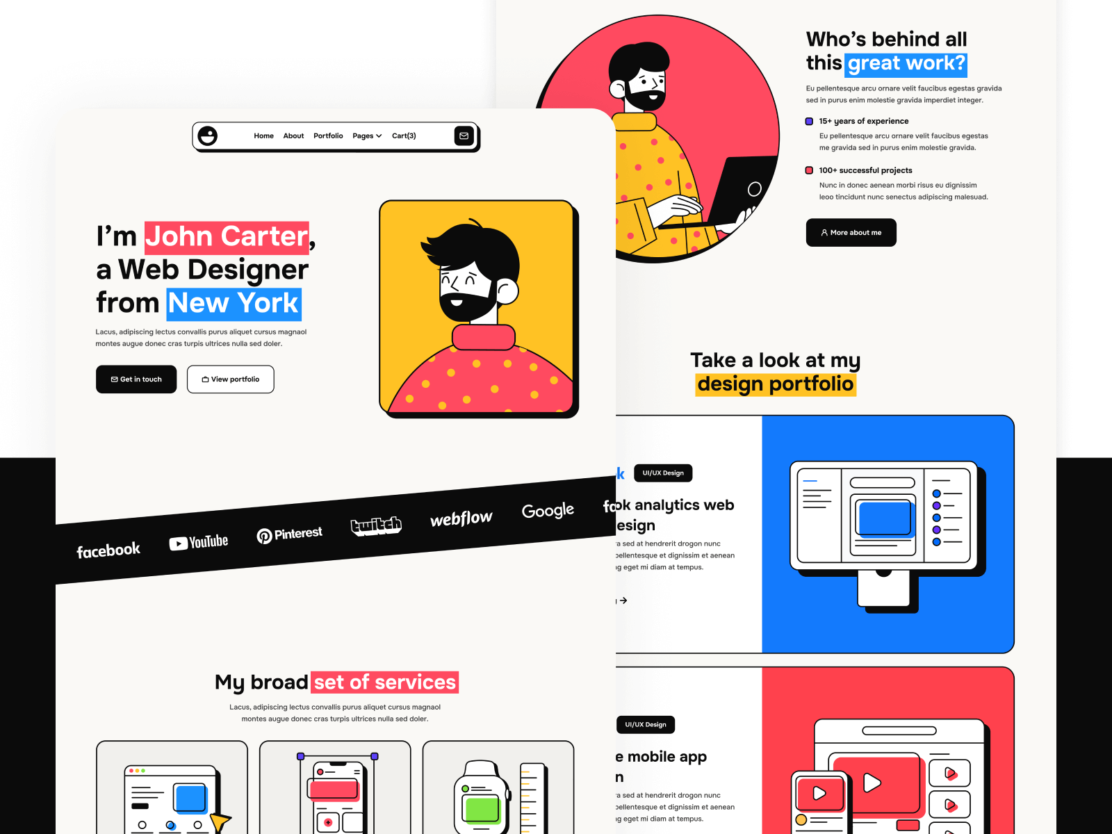 Template de Portafolio de Diseño para Webflow