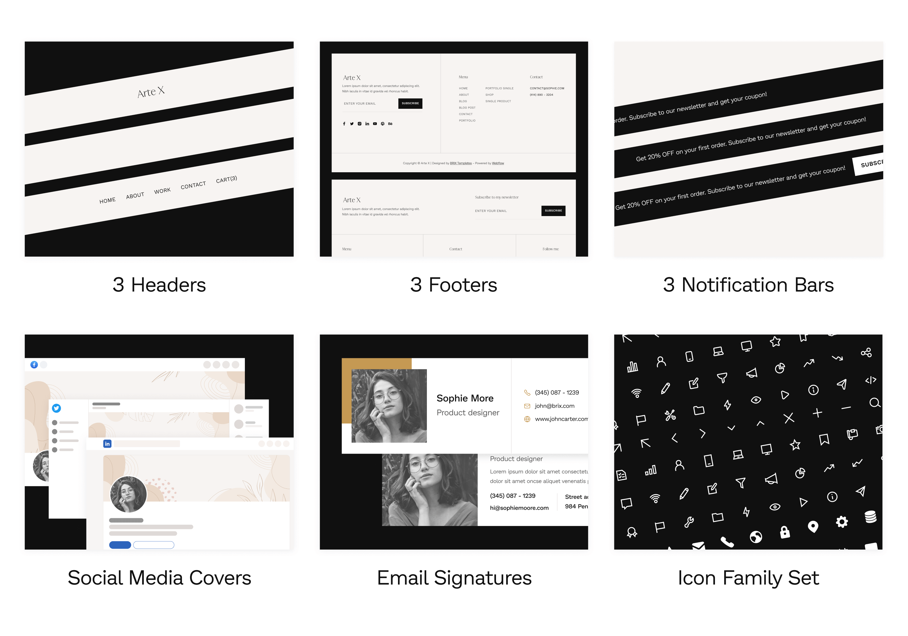 Arte X Design Portfolio Webflow Template Benefits