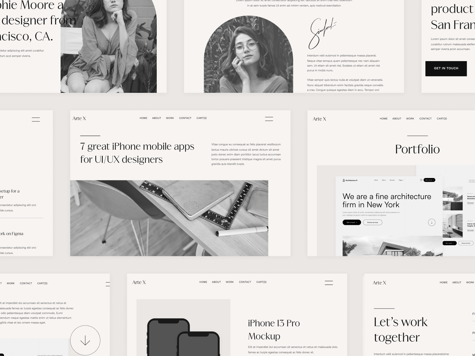 Plantilla para Webflow de Portafolio de Arte