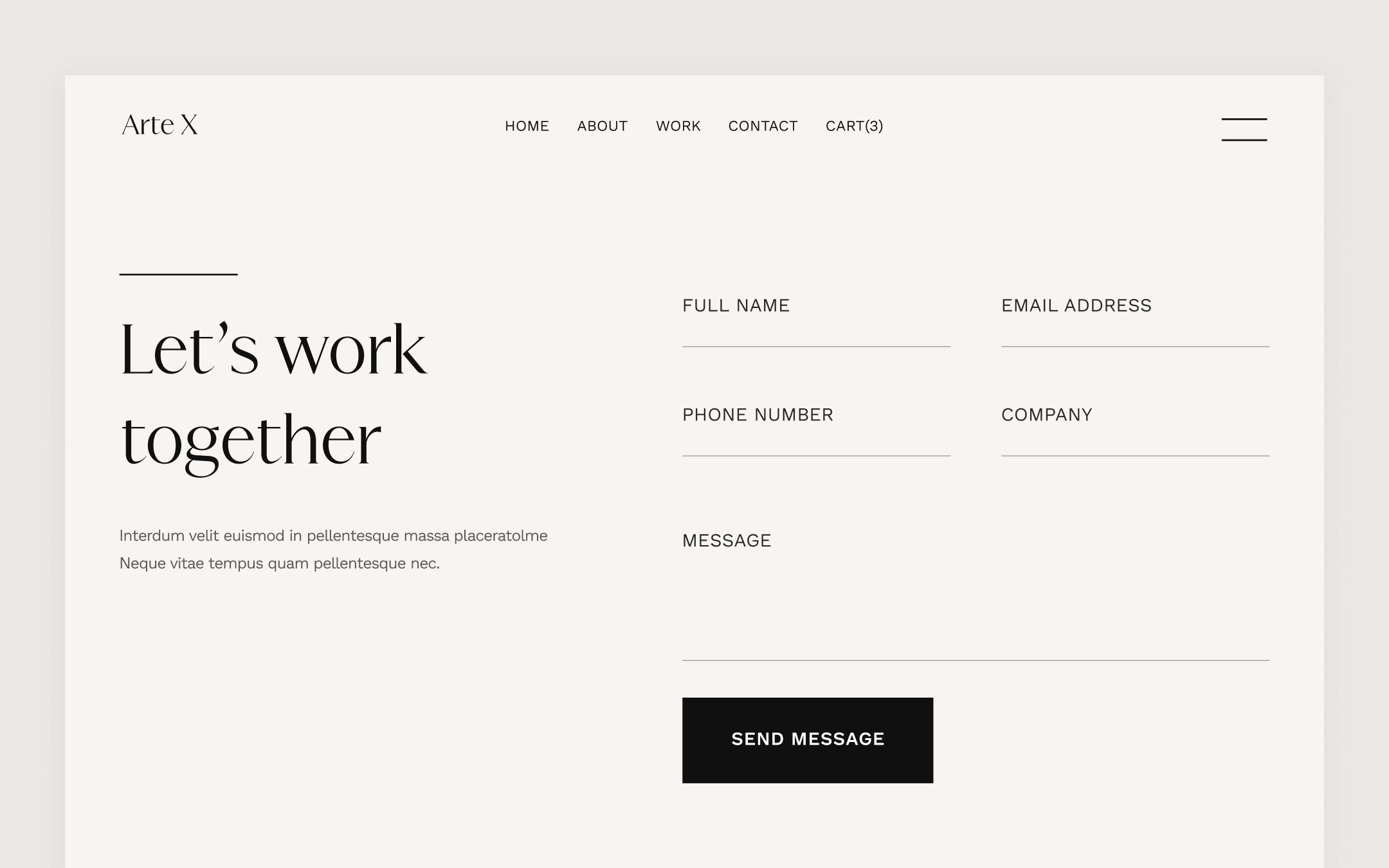 Arte X Template para Webflow