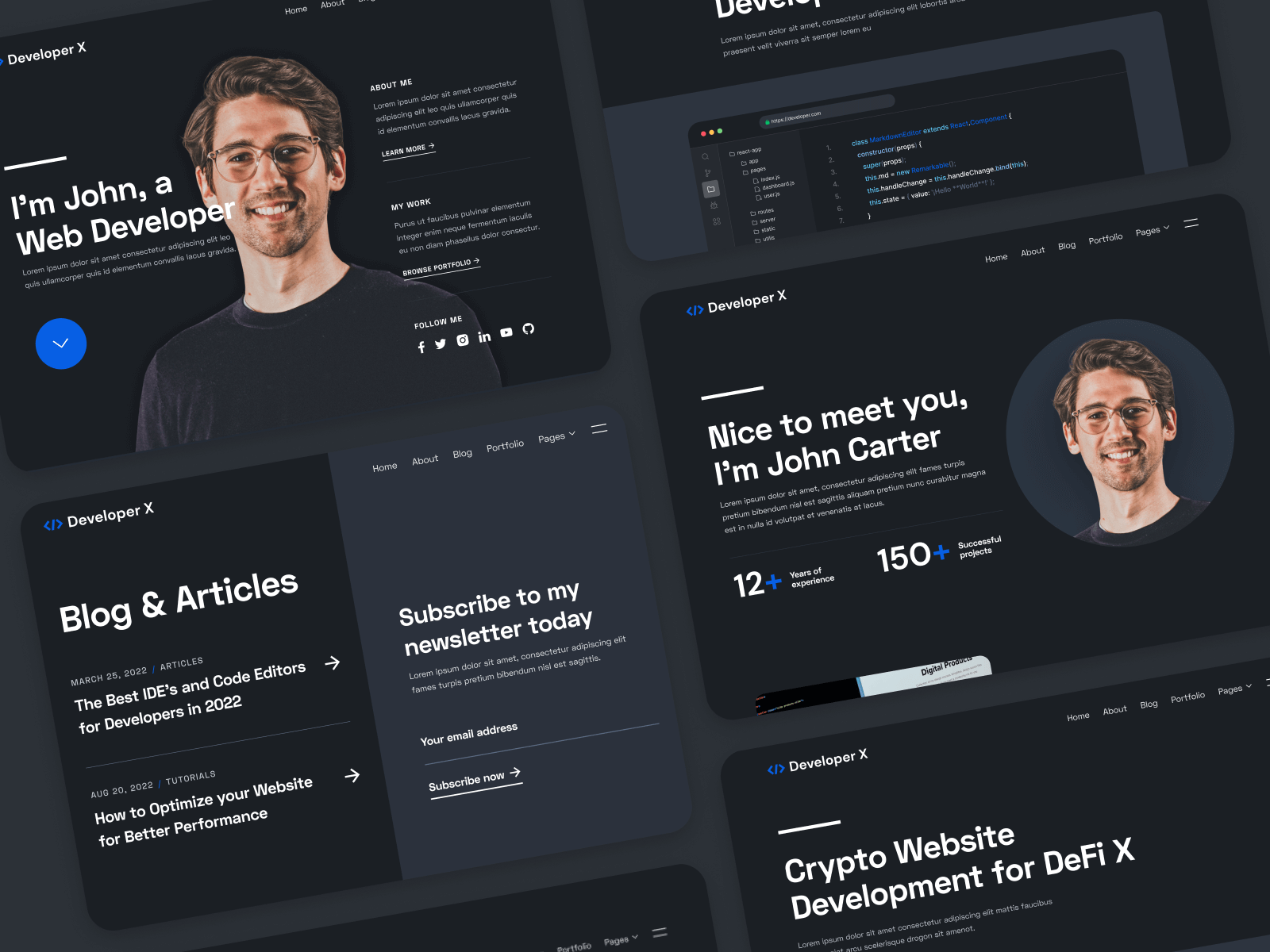 Plantilla para Webflow de Portafolio de Desarrollador