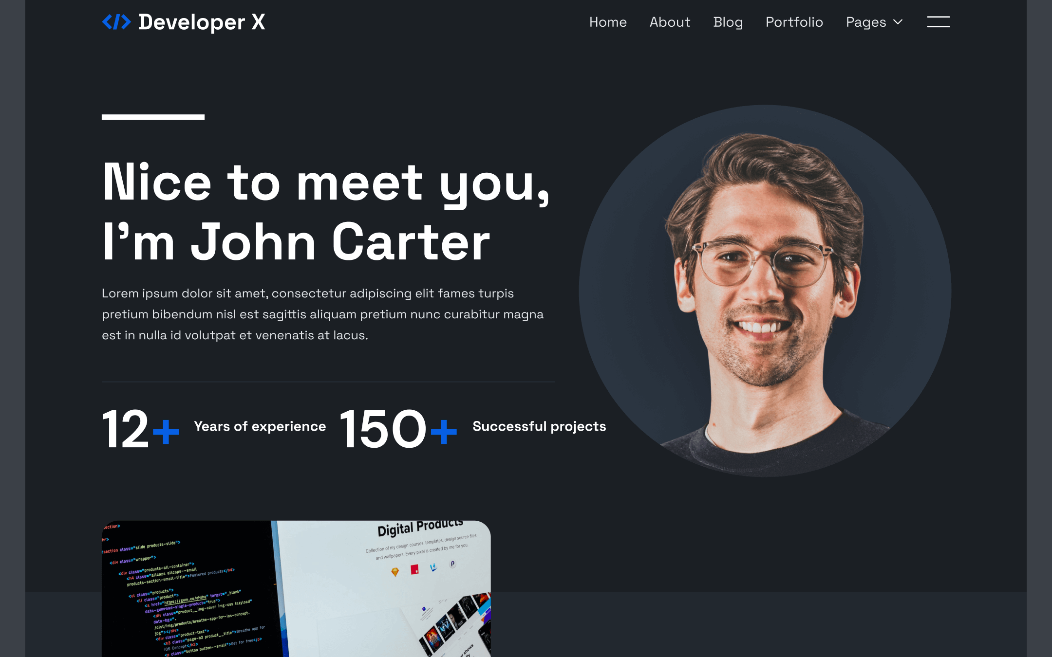 Developer X Template para Webflow