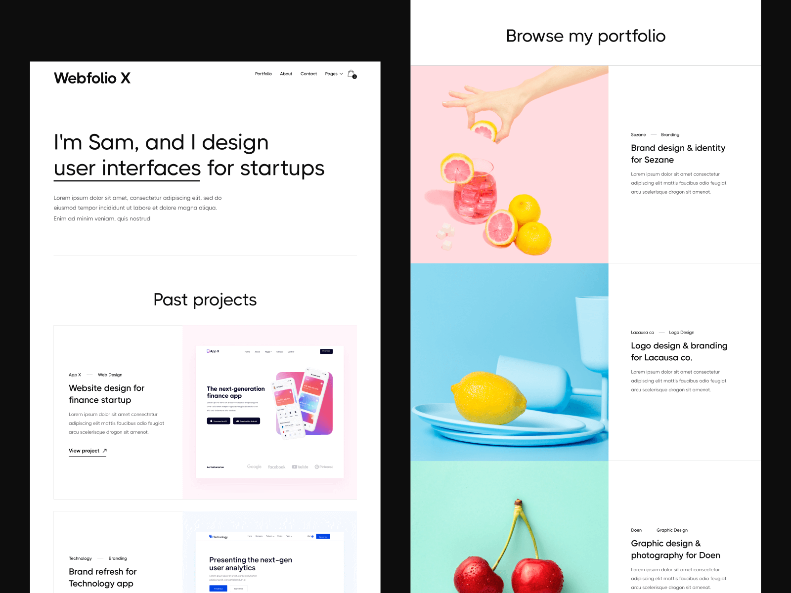 Plantilla de Portafolio de Diseño para Webflow