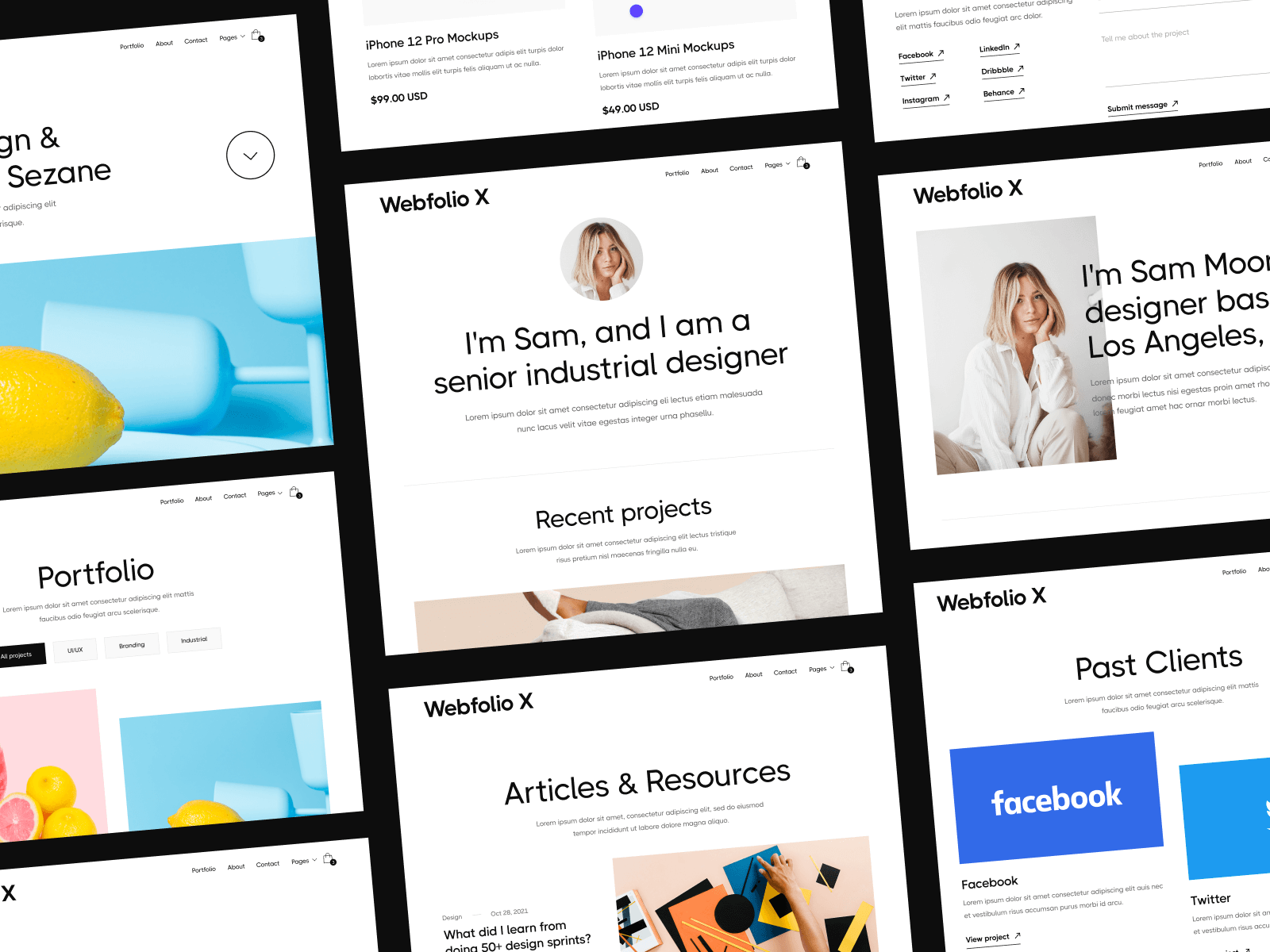 Plantilla para Webflow de Portafolio de Diseño